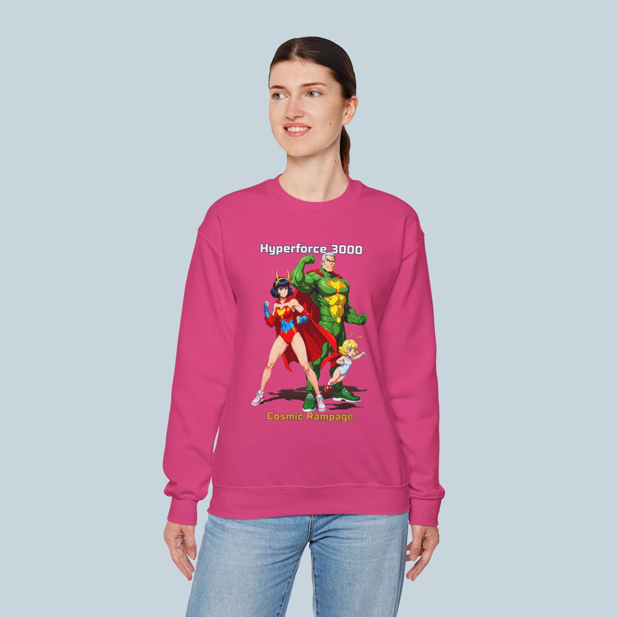 Hyperforce 3000 Anime Sweatshirt – Cosmic Rampage Retro Style