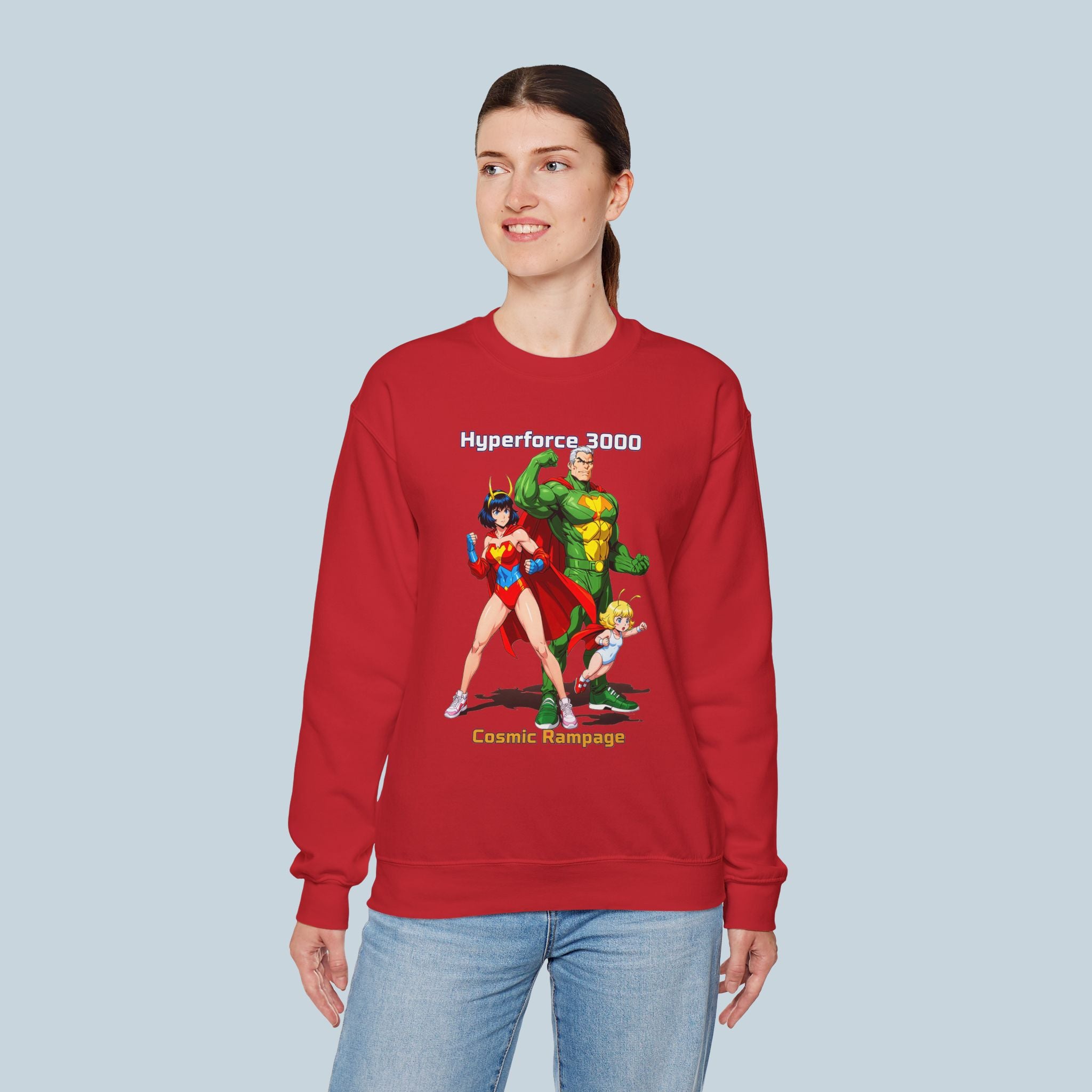 Hyperforce 3000 Anime Sweatshirt – Cosmic Rampage Retro Style