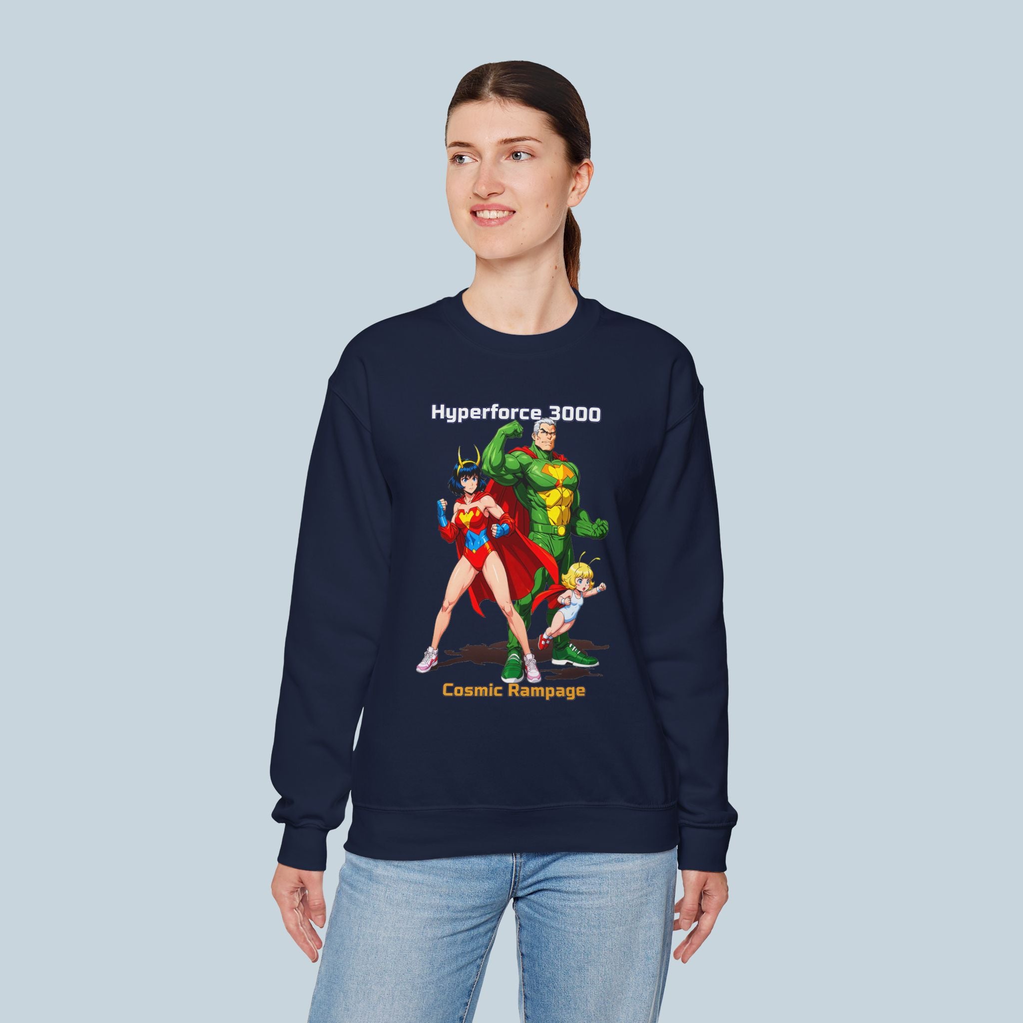 Hyperforce 3000 Anime Sweatshirt – Cosmic Rampage Retro Style
