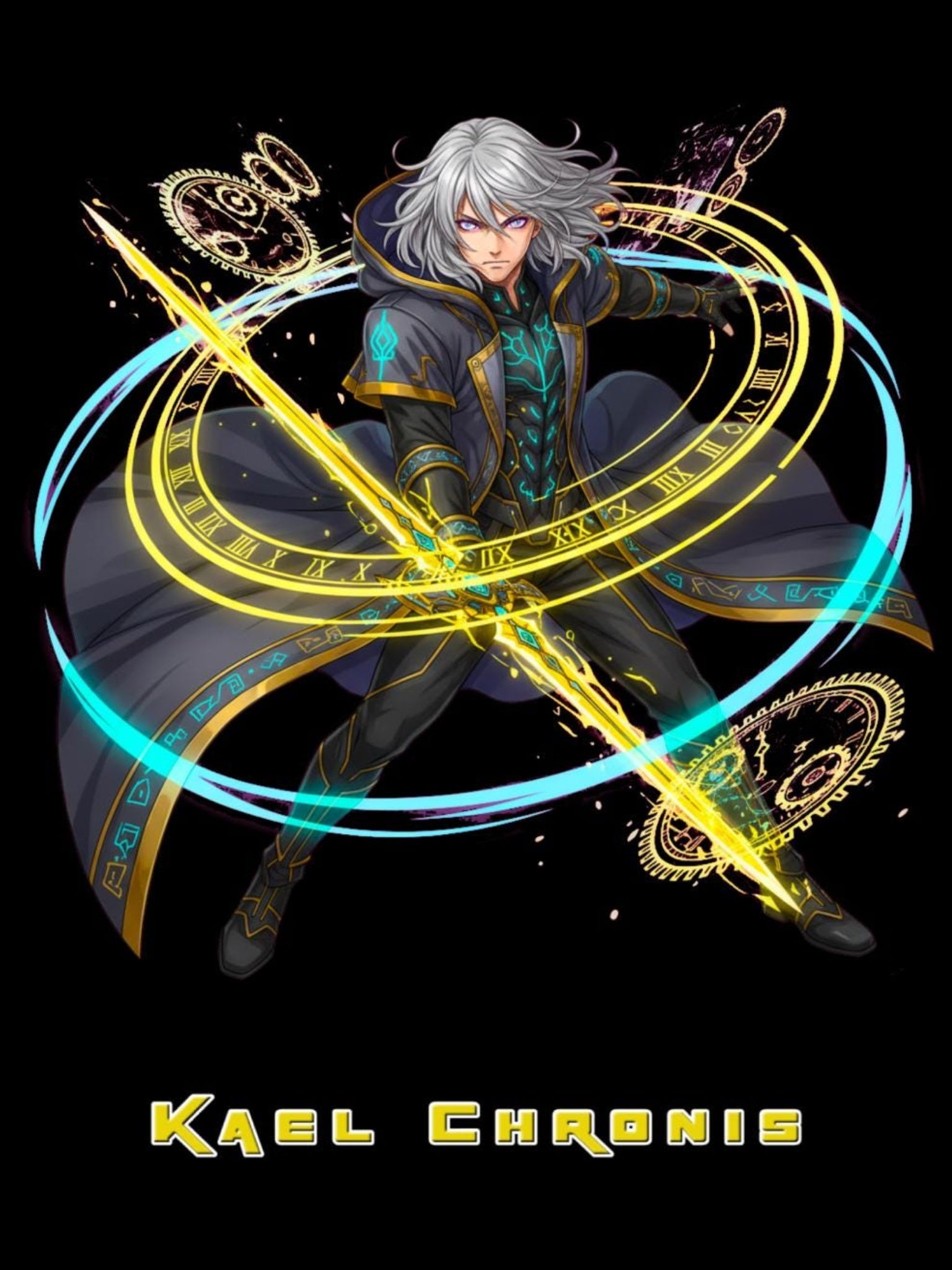 Anime Magic Hoodie Kael Chronis Glow Spell Streetwear Sorcerer Gift for Anime Fans Gamers and Fantasy Lovers