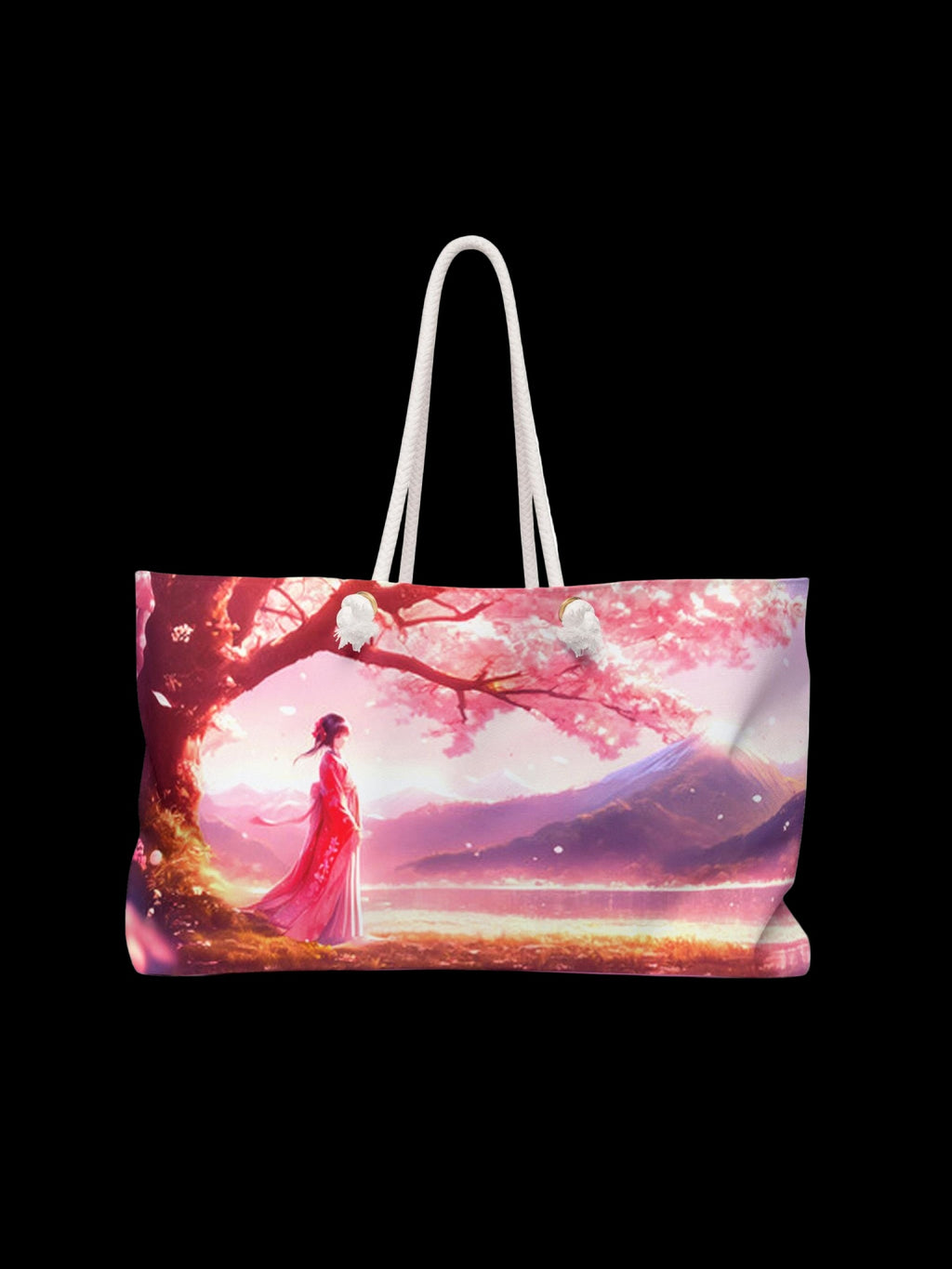 Cherry Blossom Kimono Girl Tote Bag – Anime Japan Aesthetic