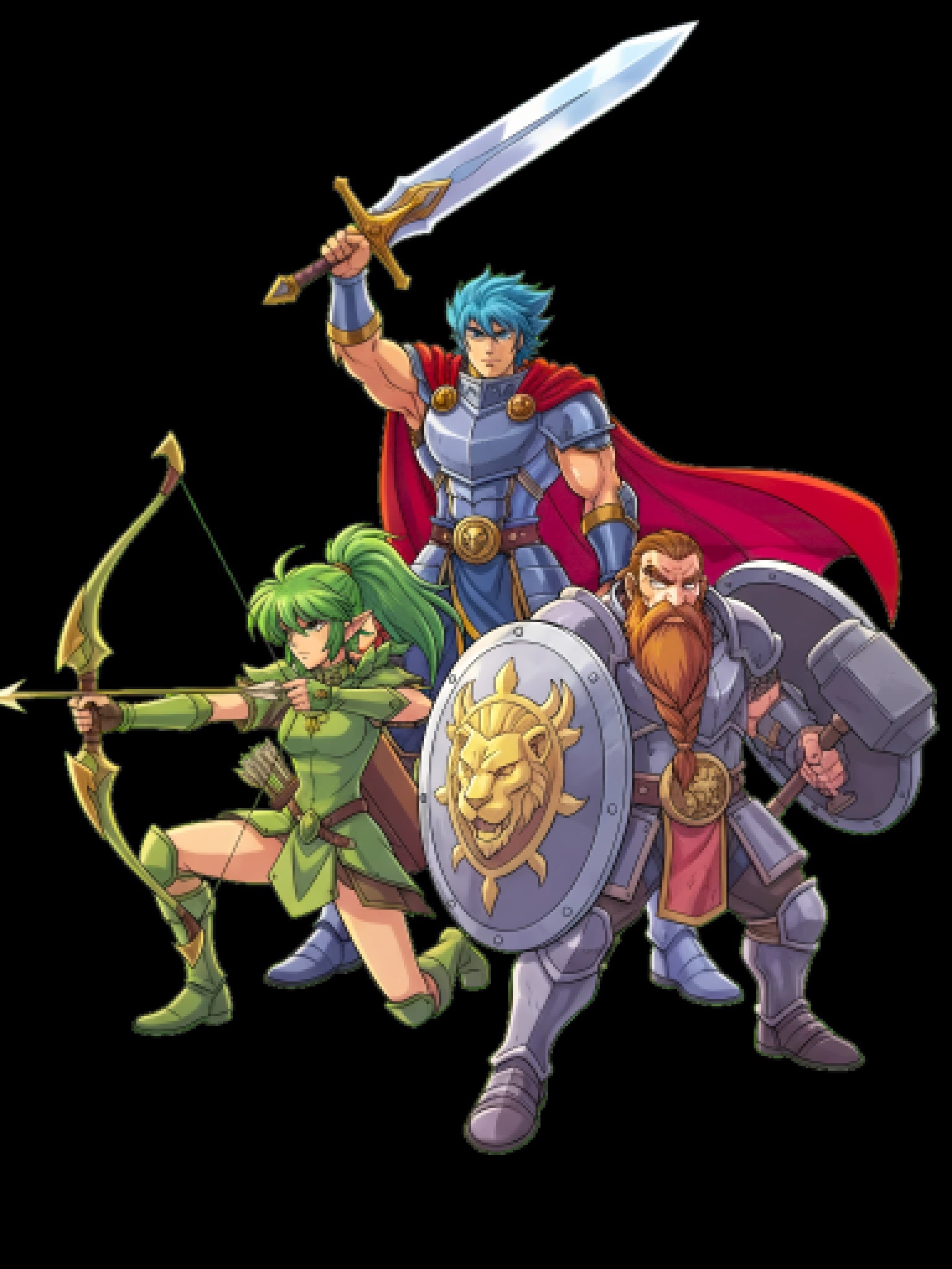 Hero Party RPG T-Shirt Fantasy Anime Game Graphic Retro Pixel Style Gift for Gamers and Dungeon Masters