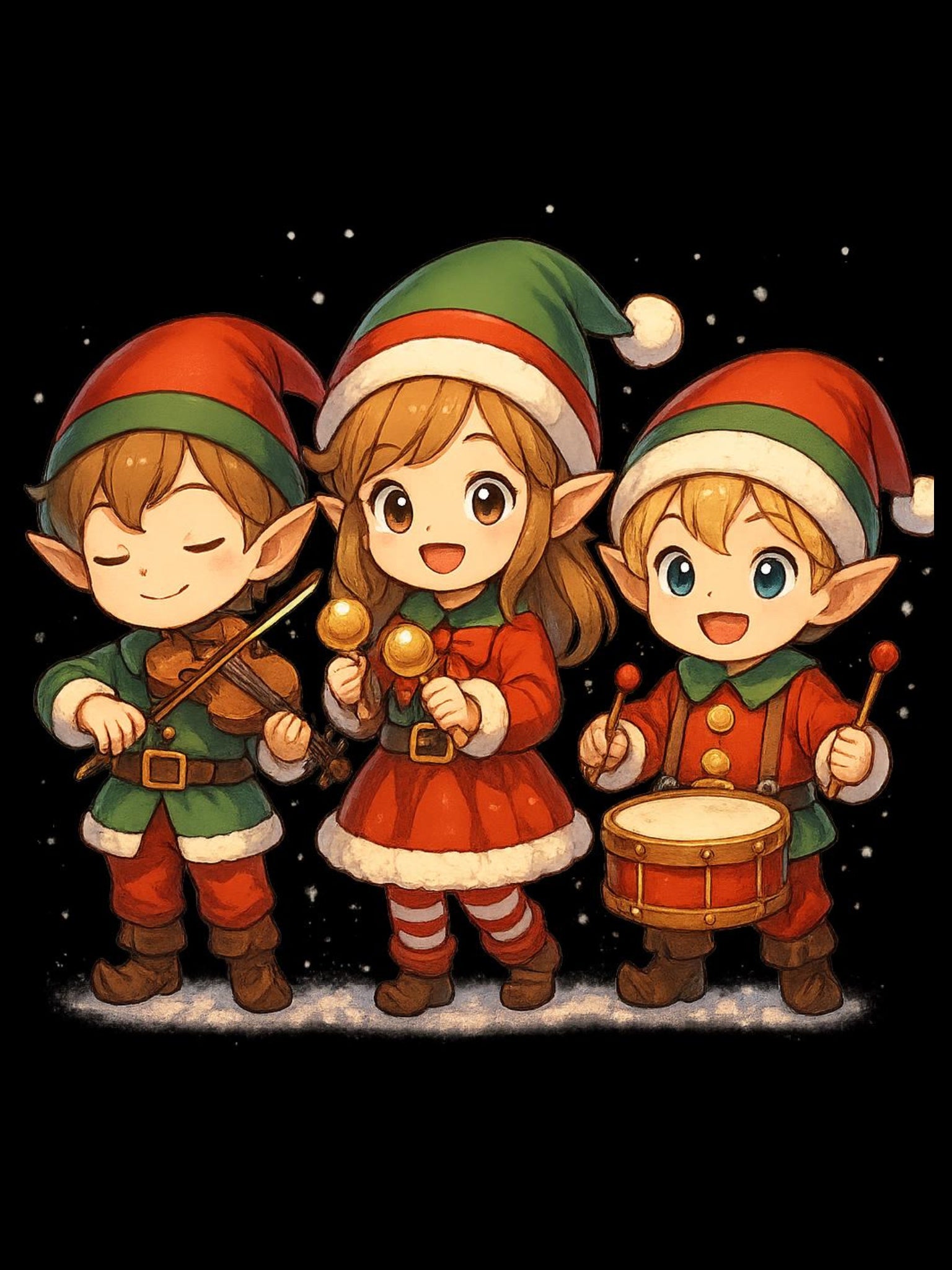 Cute Christmas Elf Hoodie Anime Holiday Sweatshirt Cozy Xmas Gift Kawaii Winter Outfit for Women Teens Gamers