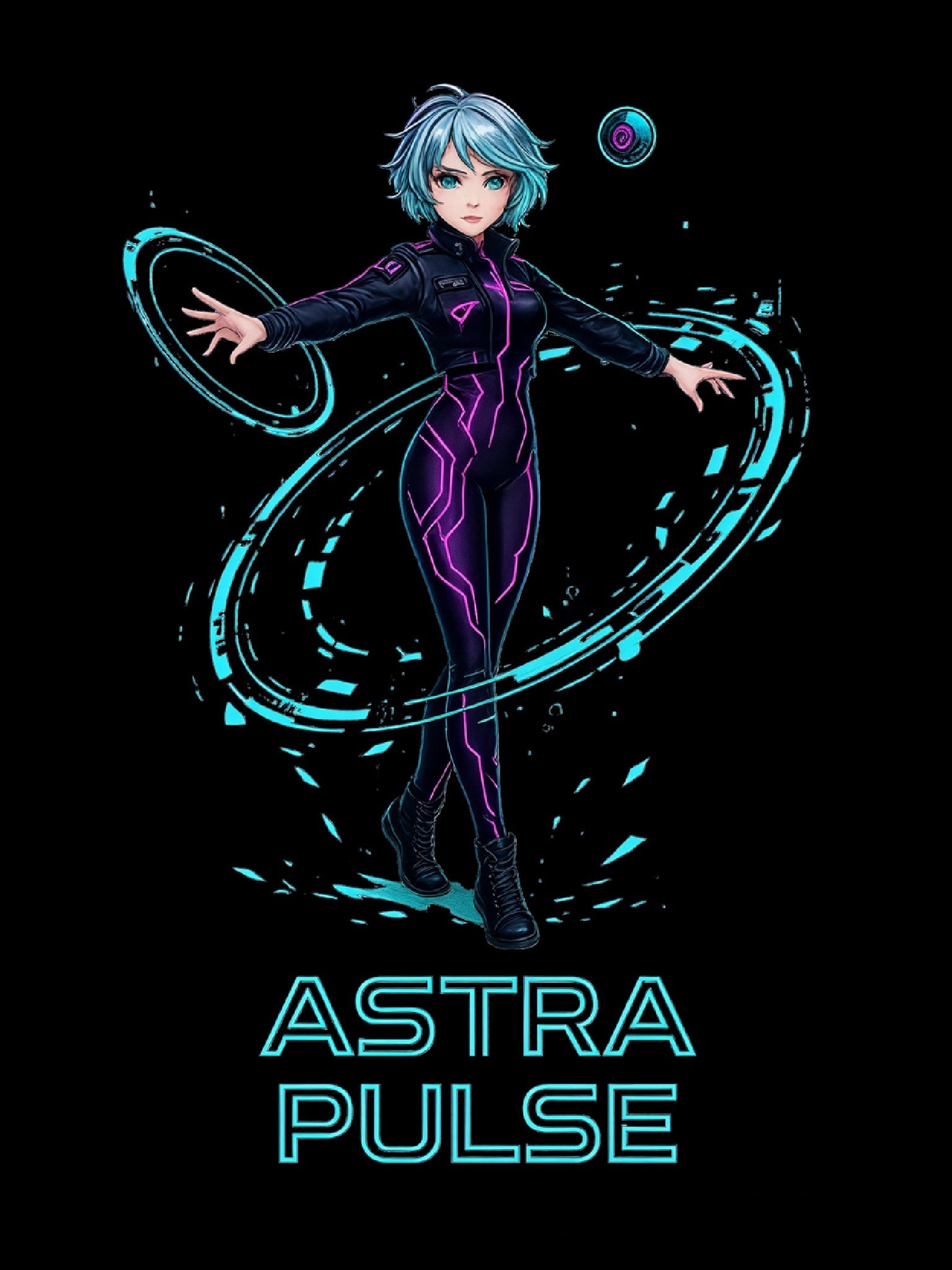 Cyberpunk Anime Hoodie Astra Pulse Techwear Gamer Girl Spacecore Gift for Anime Fans and Sci-Fi Lovers