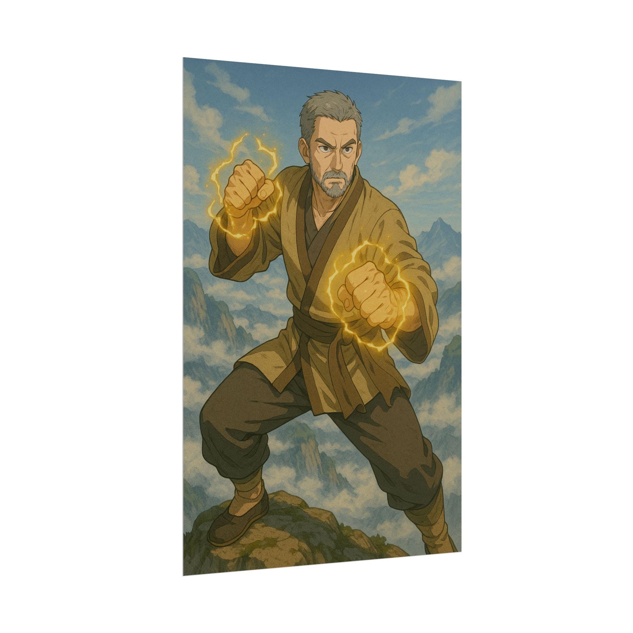 Anime Martial Arts Master Poster: Fantasy Wall Art Decor