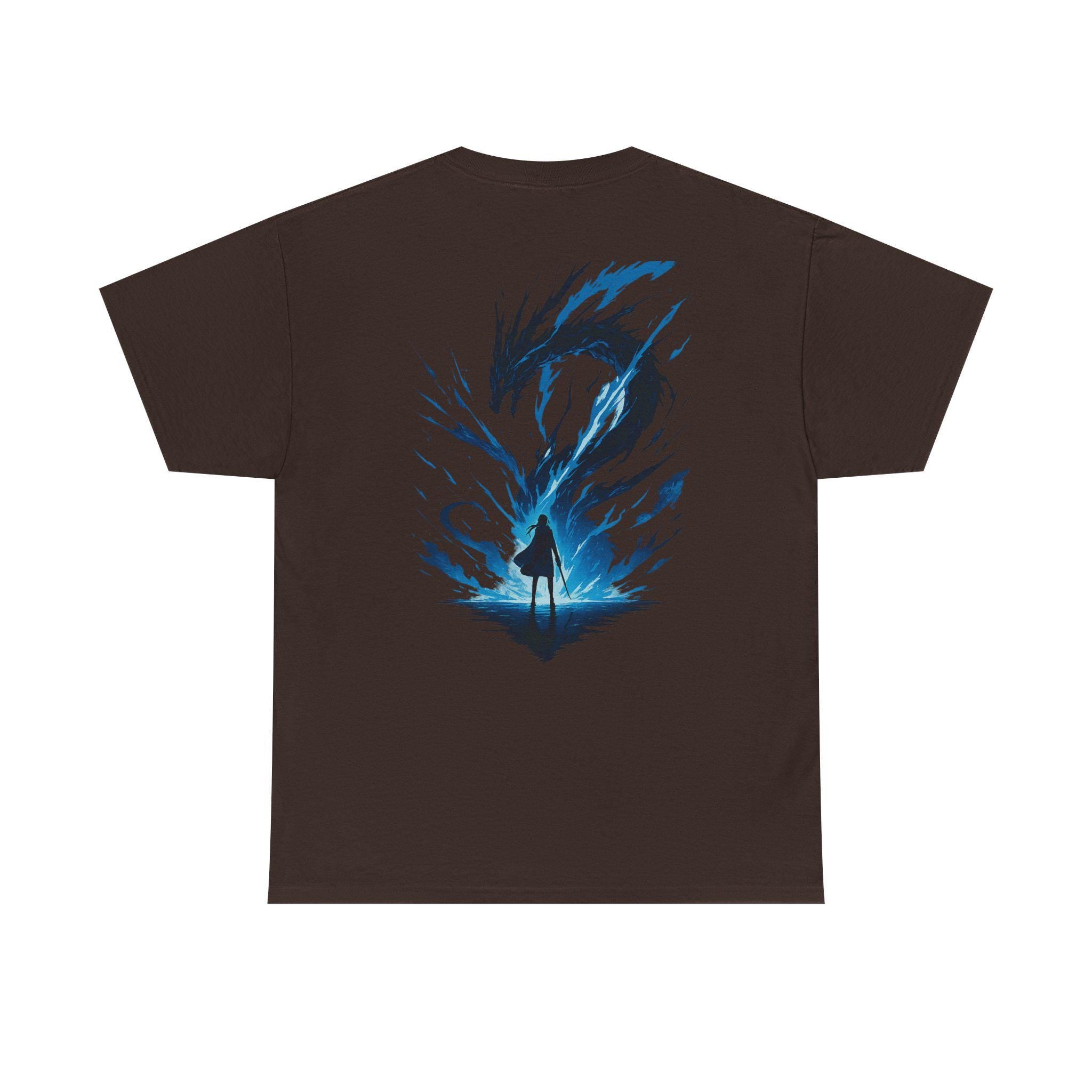 Epic Anime Dragon Graphic Tee: Unisex Heavy Cotton T-Shirt