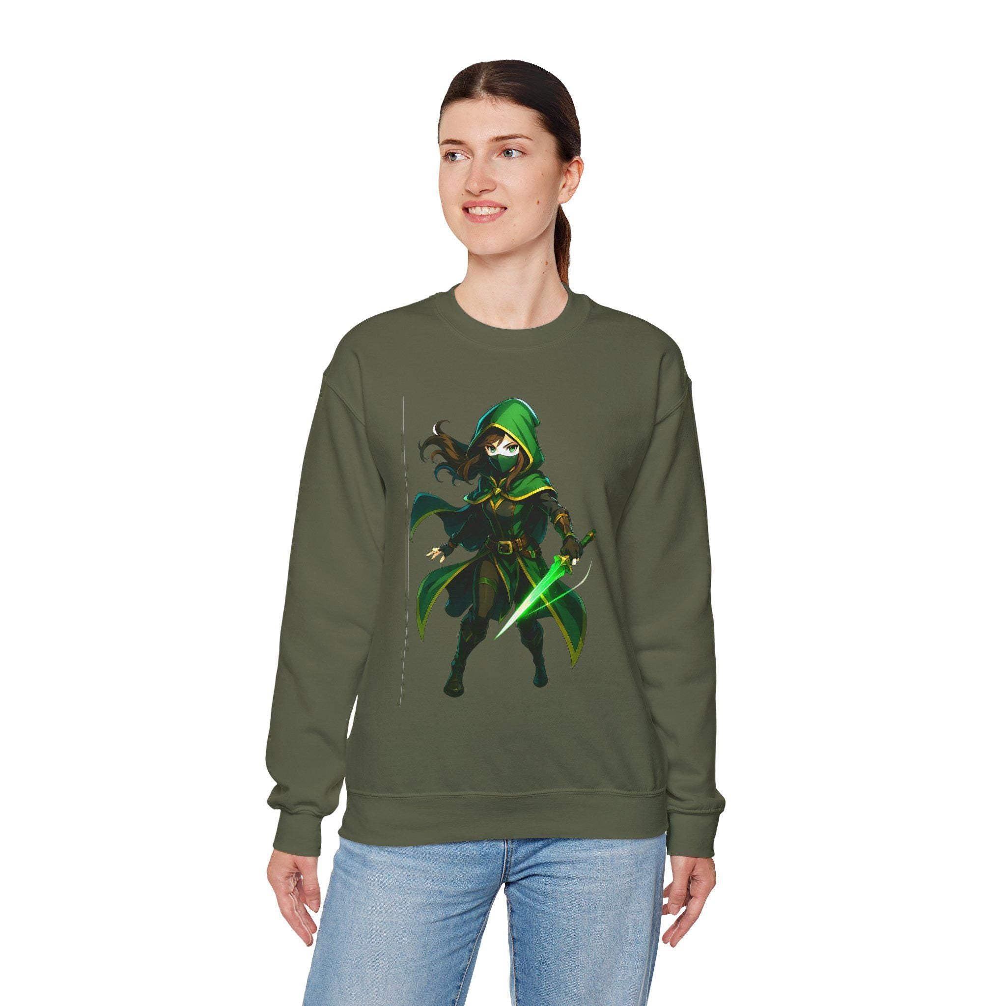 Anime Rogue Assassin Sweatshirt  Style Gift for Gamers and Fantasy Lovers RPG Ninja Girl Streetwear Apparel