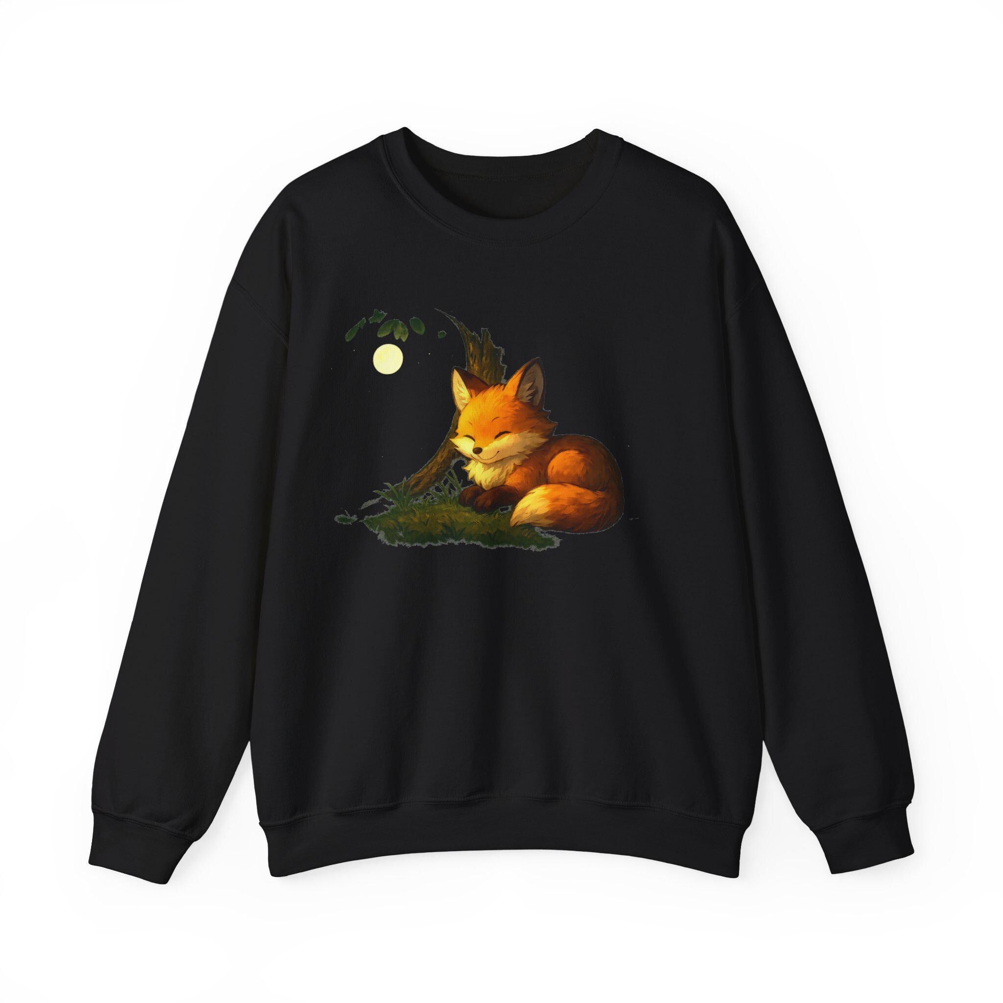 Fox Café Anime Sweatshirt and Tote Set Cozy Autumn Gift for Animal Lovers Cute Fox Art Japanese Style Streetwear Epic Anime Apparel