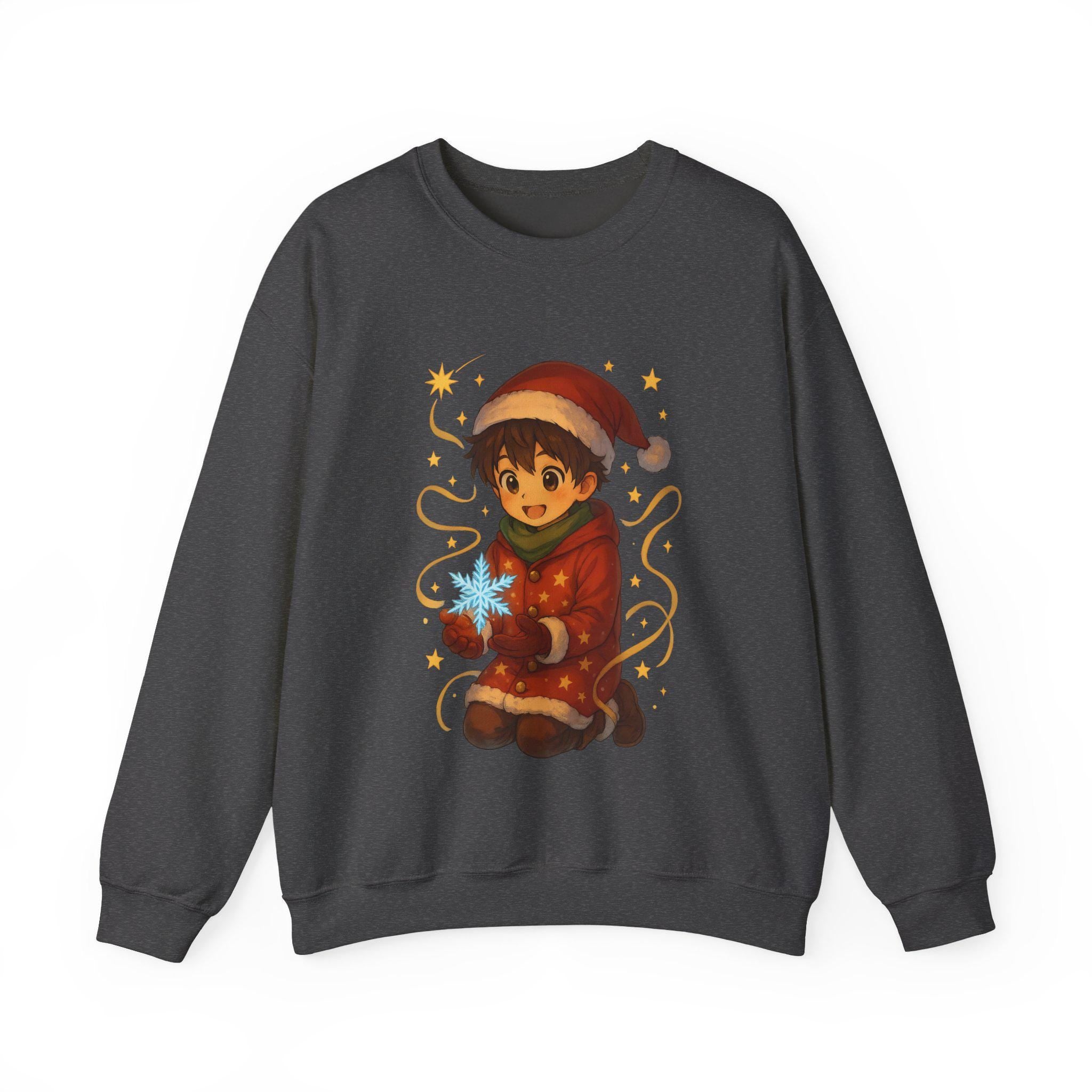 Anime Christmas Boy Sweatshirt Cute Holiday Gift Cozy Winter Apparel for Anime Fans and Gamers