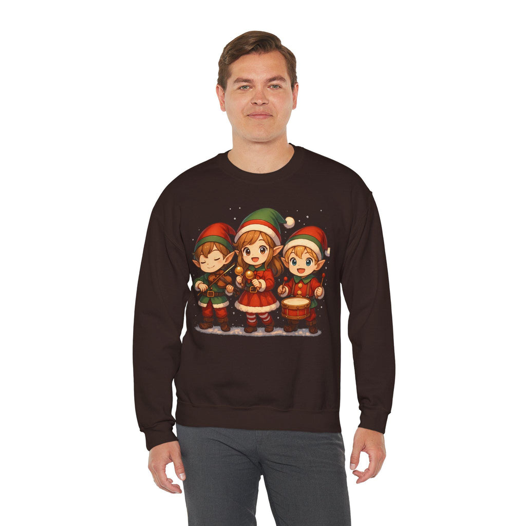 Anime Christmas Elf Sweatshirt Cute Holiday Gift Cozy Winter Apparel for Anime Fans and Gamers