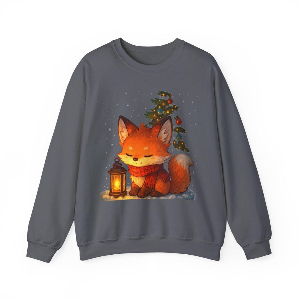 Cozy Fox Lantern Sweatshirt Cute Anime Christmas Sweater Winter Gift for Animal Lovers and Cozy Aesthetic Fans