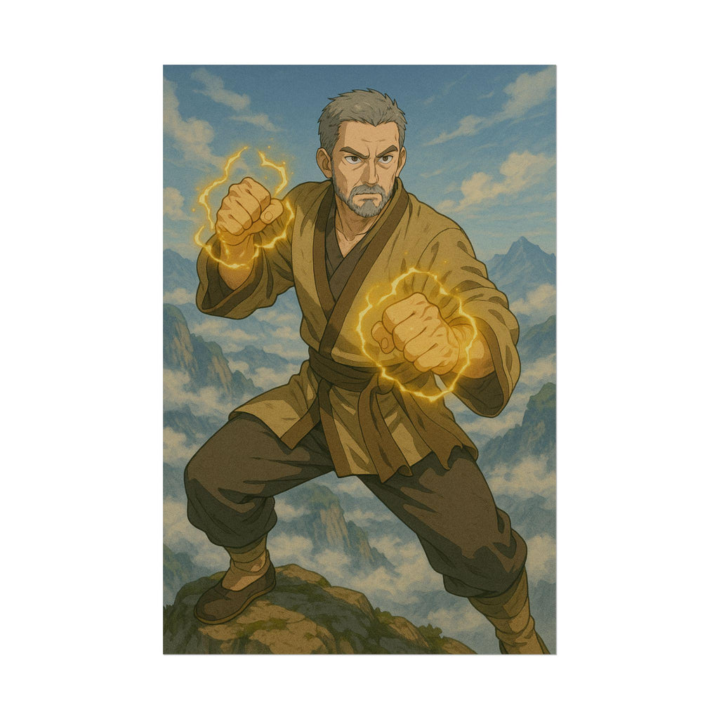 Anime Martial Arts Master Poster: Fantasy Wall Art Decor