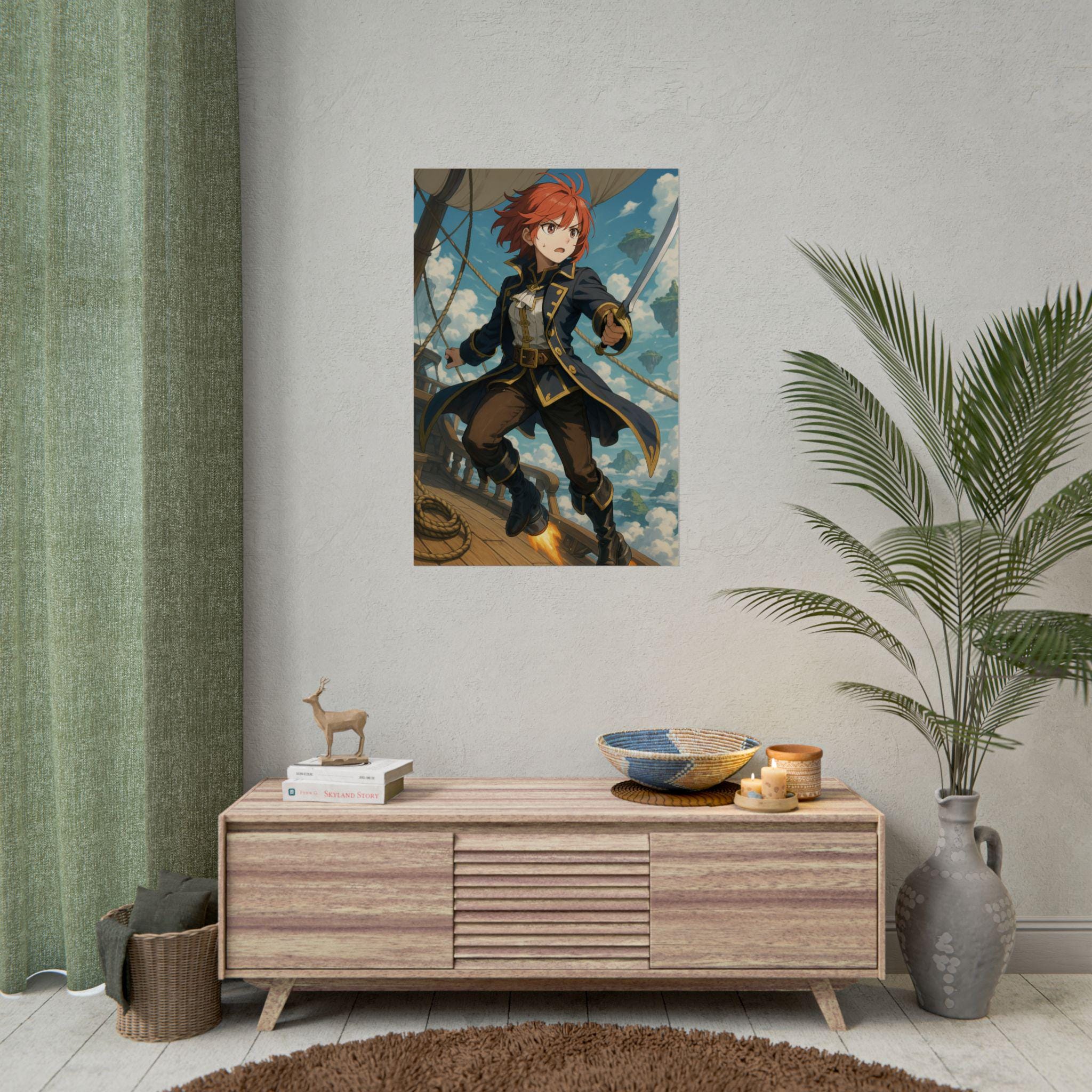 Anime Pirate Art Print: Swashbuckler Theme for Gamers