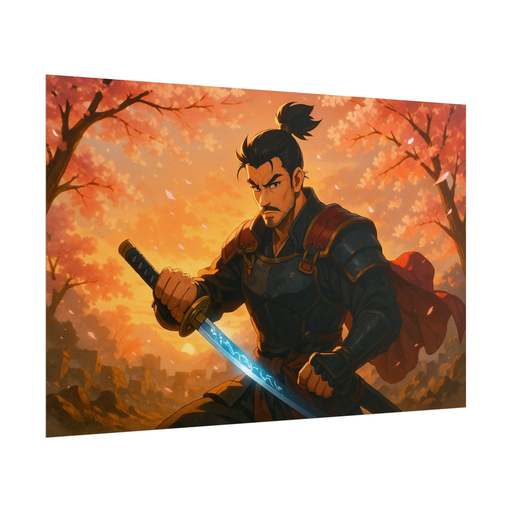 Anime Samurai Warrior Art Poster: Epic Giclée Print