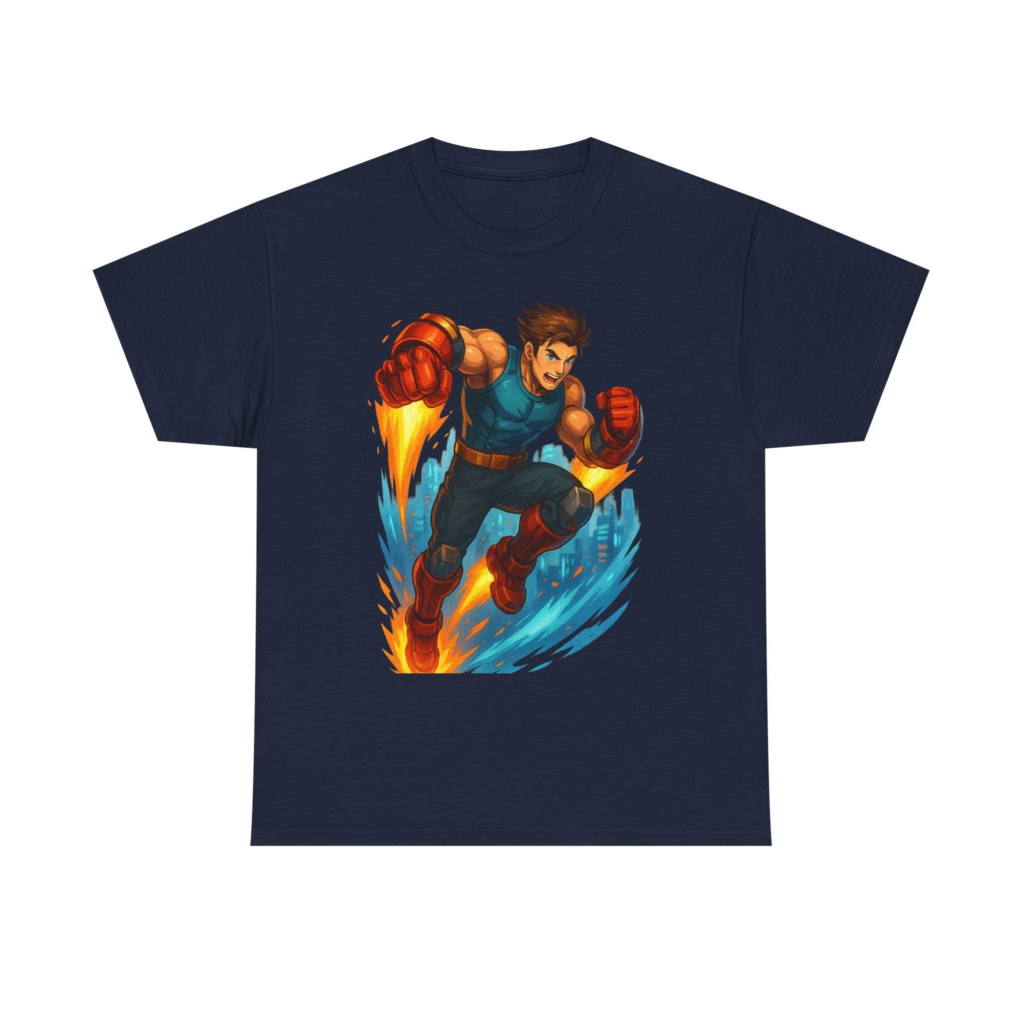 Jet-Powered Anime Hero T-Shirt: Epic Gamer Apparel