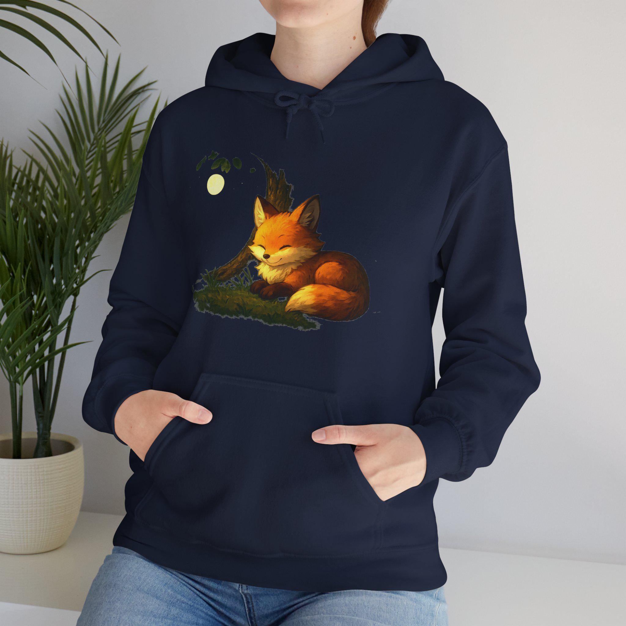Cozy Fox Hoodie Winter Sweatshirt Warm Woodland Animal Pullover Gift for Nature Lovers and Anime Fans