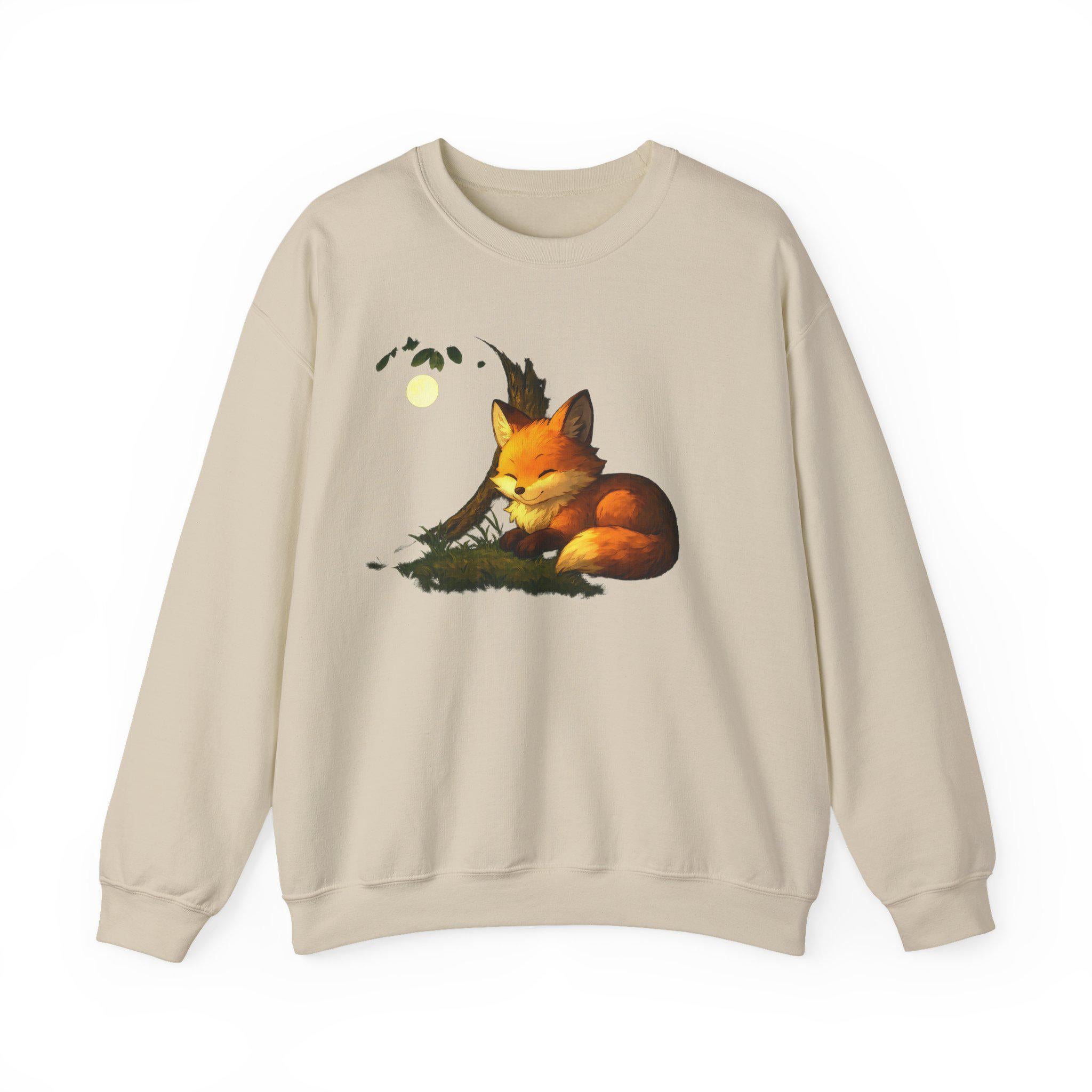 Fox Café Anime Sweatshirt and Tote Set Cozy Autumn Gift for Animal Lovers Cute Fox Art Japanese Style Streetwear Epic Anime Apparel