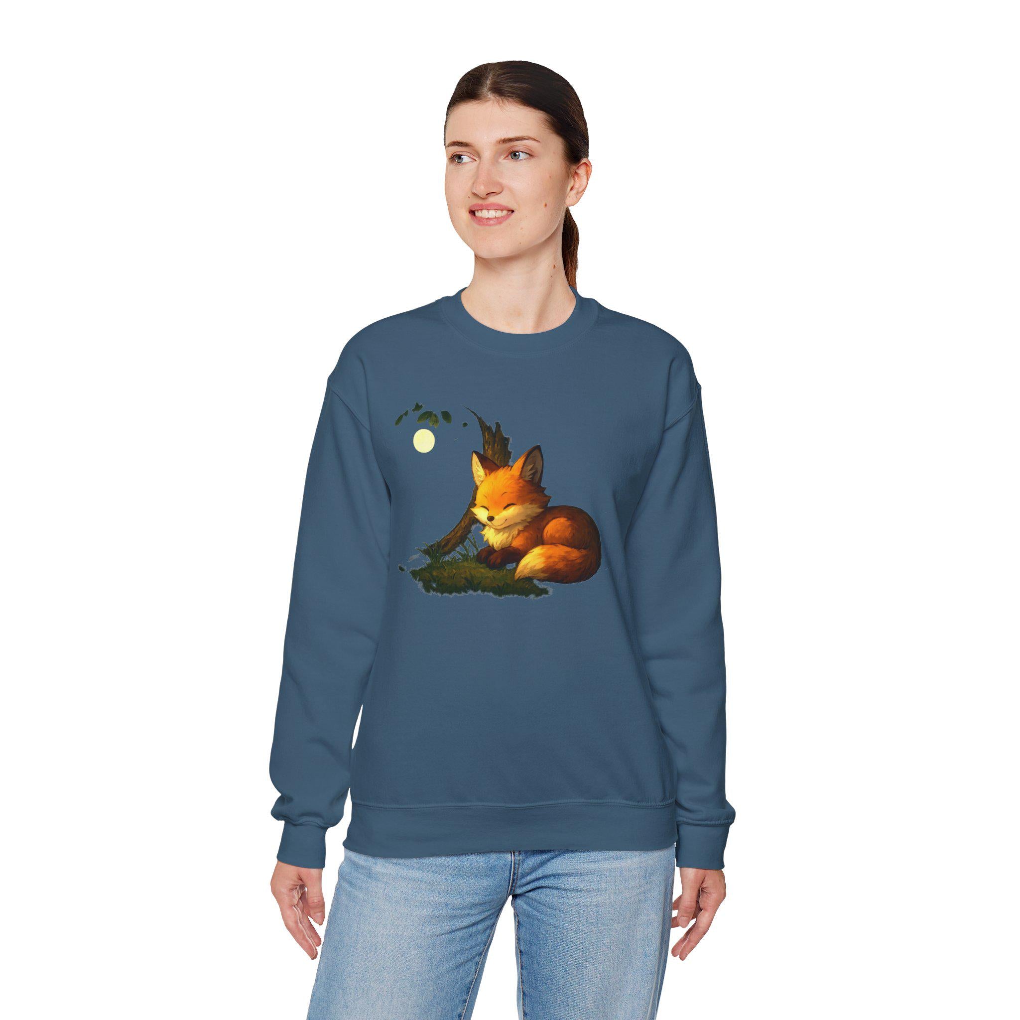 Fox Café Anime Sweatshirt and Tote Set Cozy Autumn Gift for Animal Lovers Cute Fox Art Japanese Style Streetwear Epic Anime Apparel