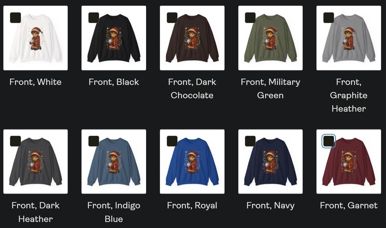 Anime Christmas Boy Sweatshirt Cute Holiday Gift Cozy Winter Apparel for Anime Fans and Gamers