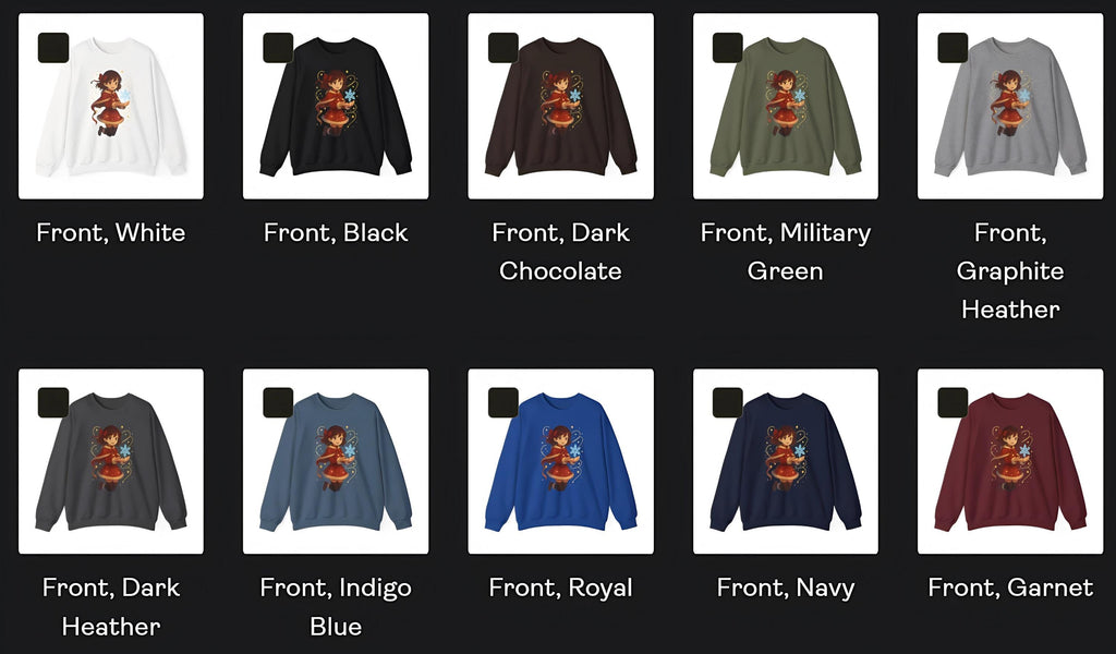 Anime Christmas Girl Sweatshirt Cute Holiday Gift Cozy Winter Apparel for Anime Fans and Collectors