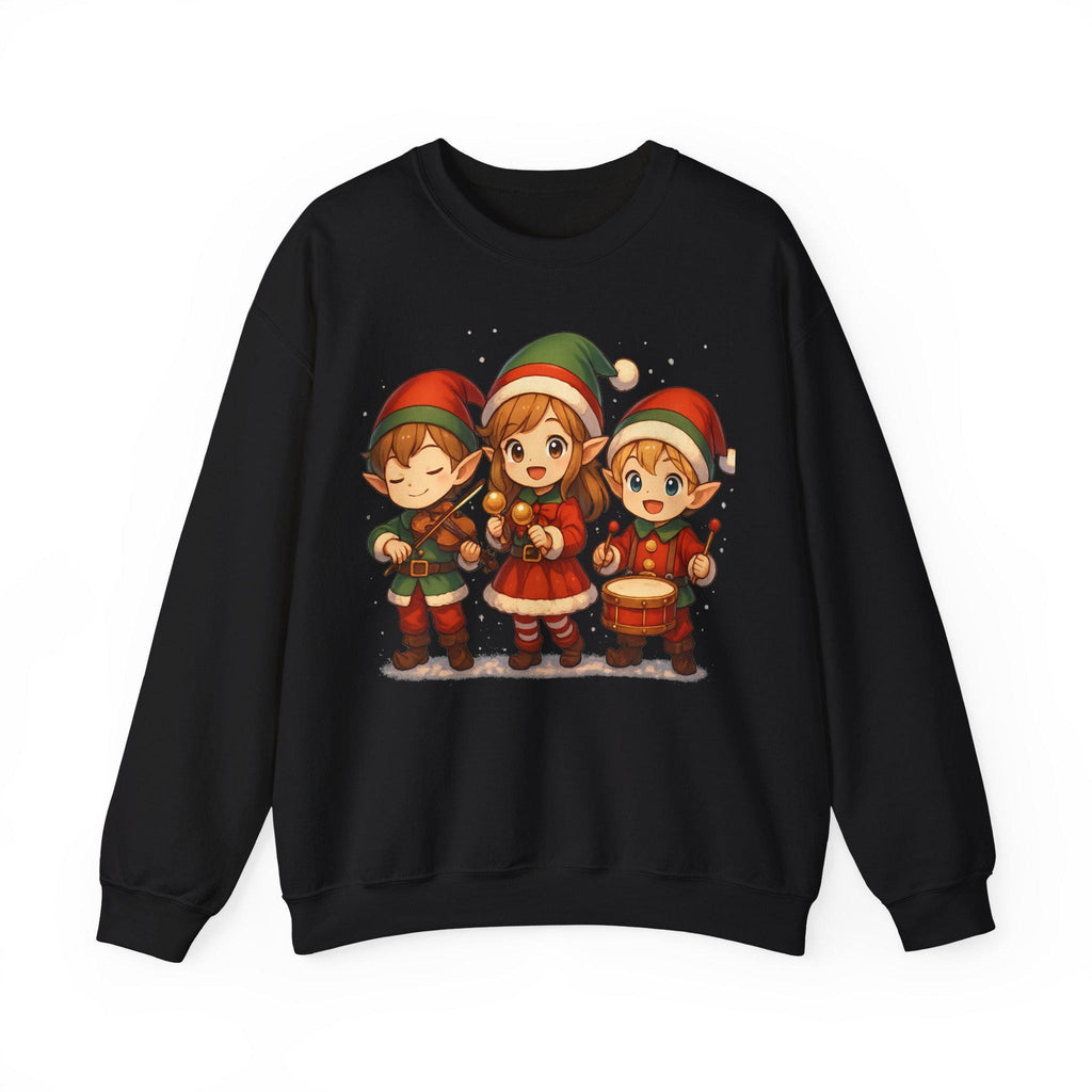 Anime Christmas Elf Sweatshirt Cute Holiday Gift Cozy Winter Apparel for Anime Fans and Gamers