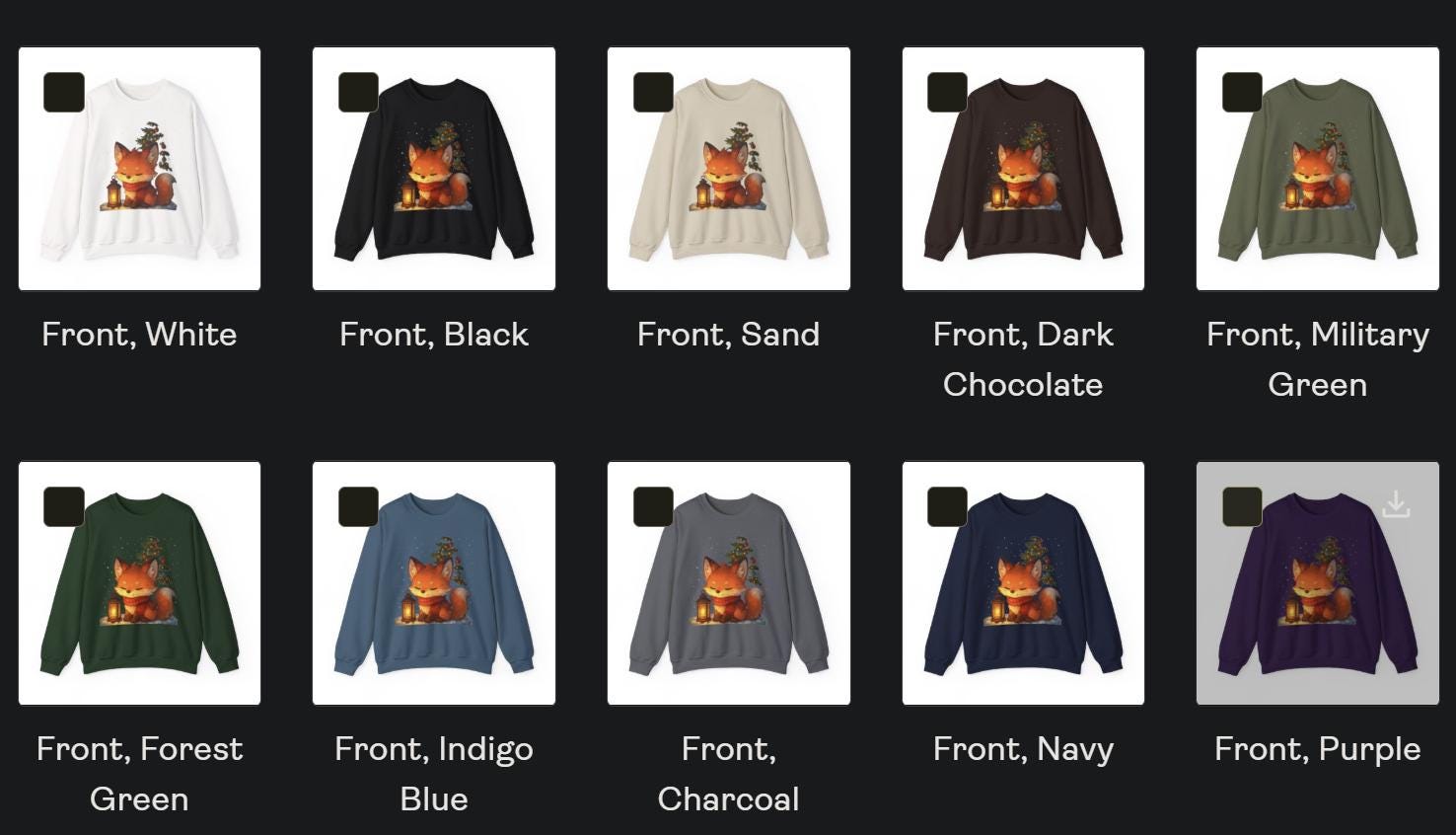 Cozy Fox Lantern Sweatshirt Cute Anime Christmas Sweater Winter Gift for Animal Lovers and Cozy Aesthetic Fans