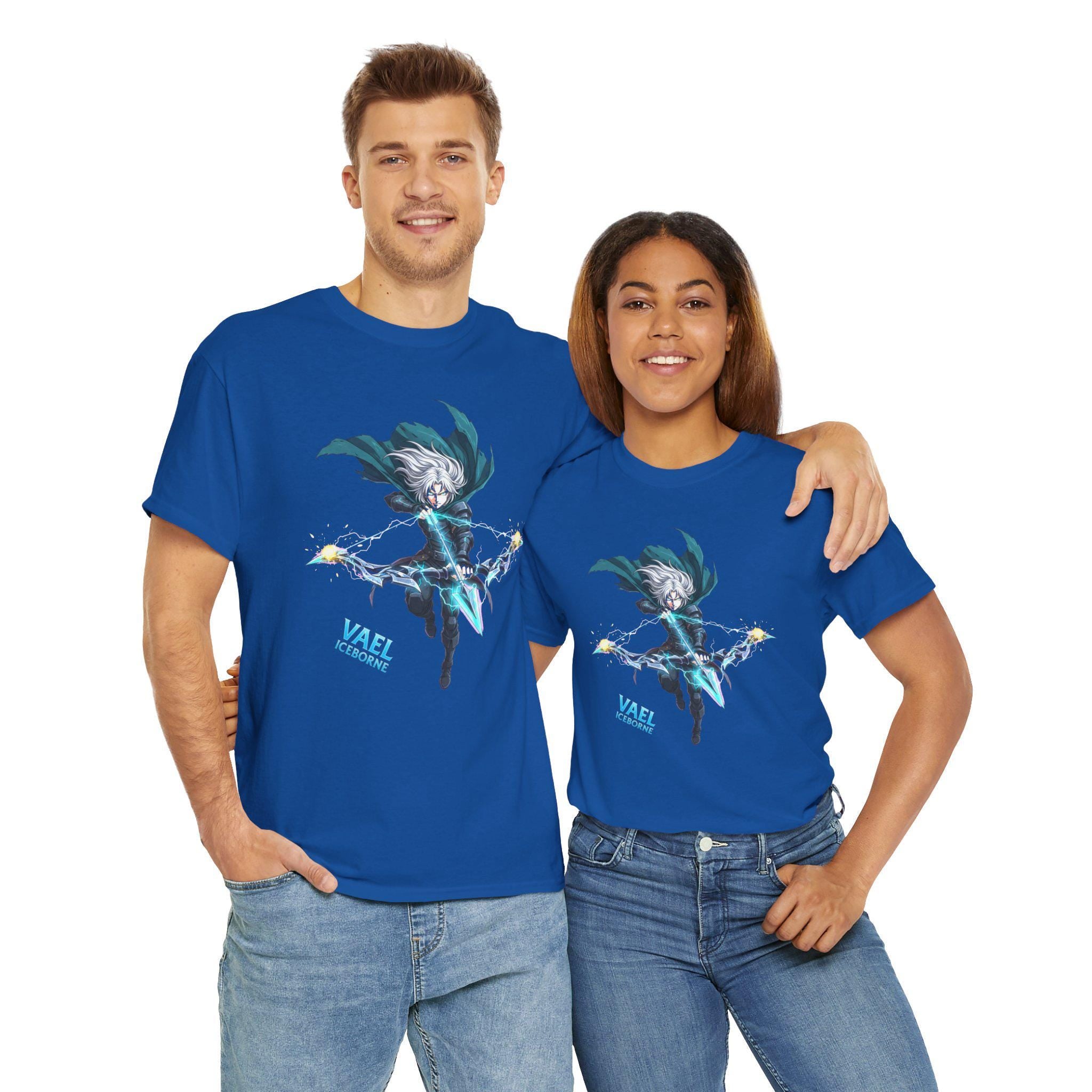 Vael Iceborne Anime T-Shirt, Frost Archer | Fantasy Ice Warrior Apparel | Anime Streetwear | Gift for Gamers Anime Fans | Epic Anime Apparel