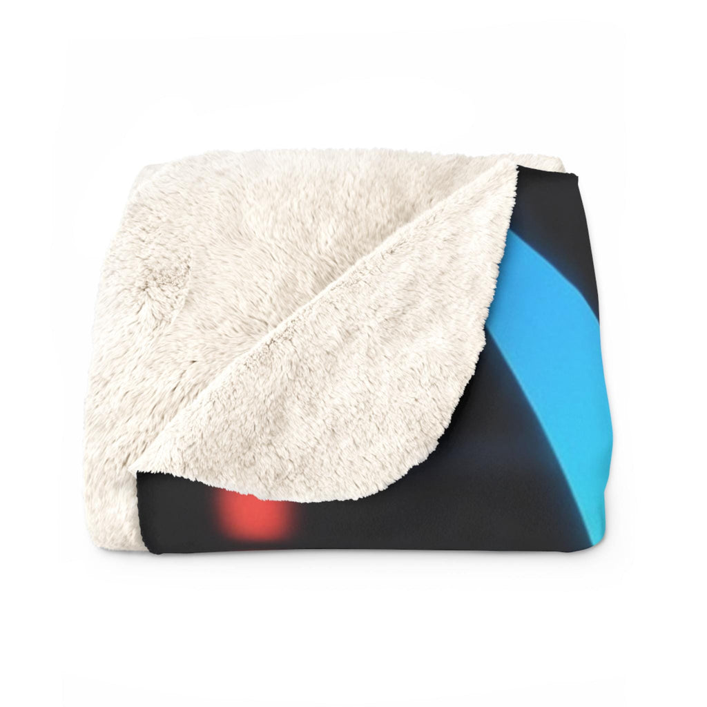 Cyber Angel Anime Blanket White Neon Wings Futuristic Techwear Girl Soft Sherpa Throw for Anime Lovers and Gamers