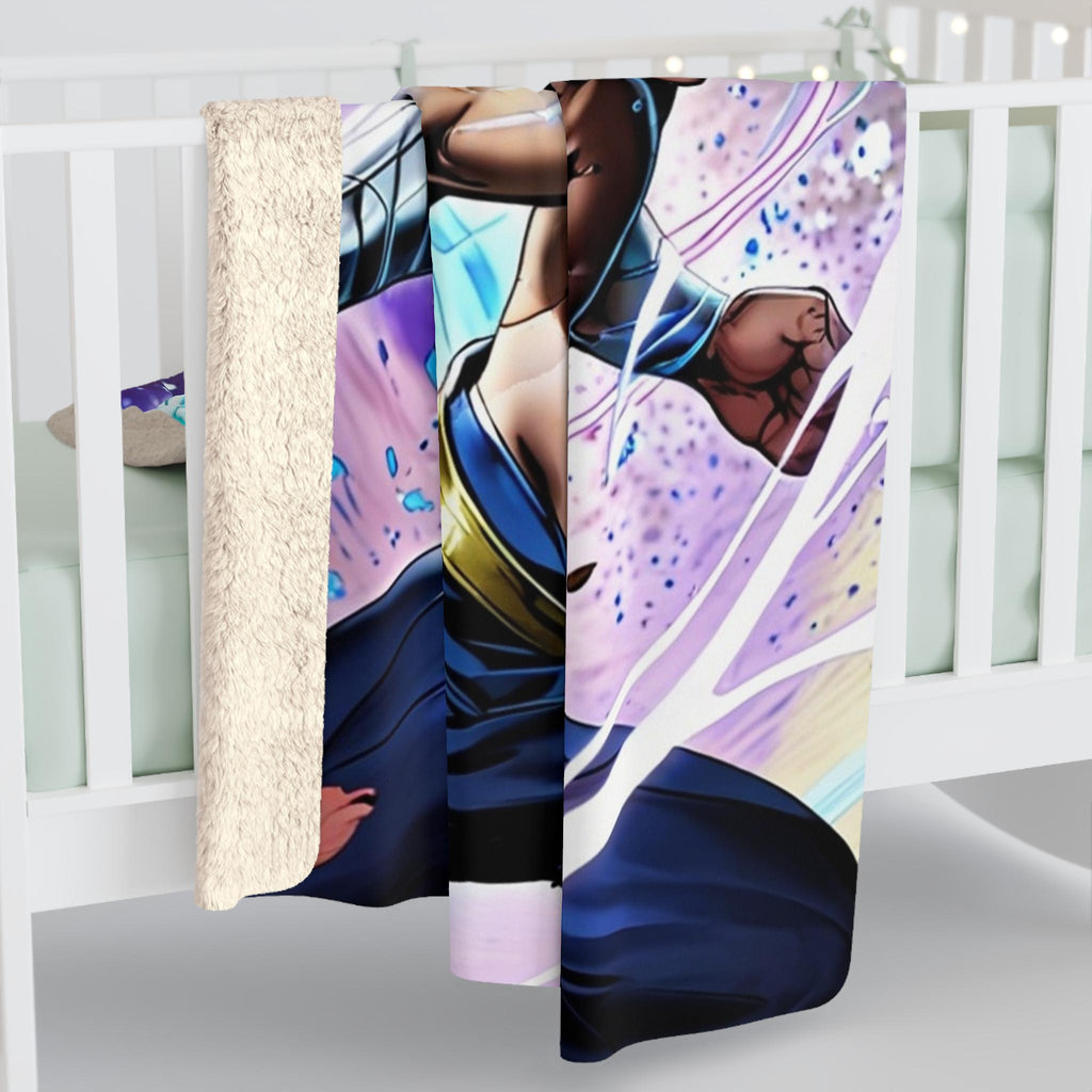 Arc Energy Anime Blanket Hero Duo Sherpa Throw Electric Power Glow Gift for Anime Fans Cool Bedroom Decor