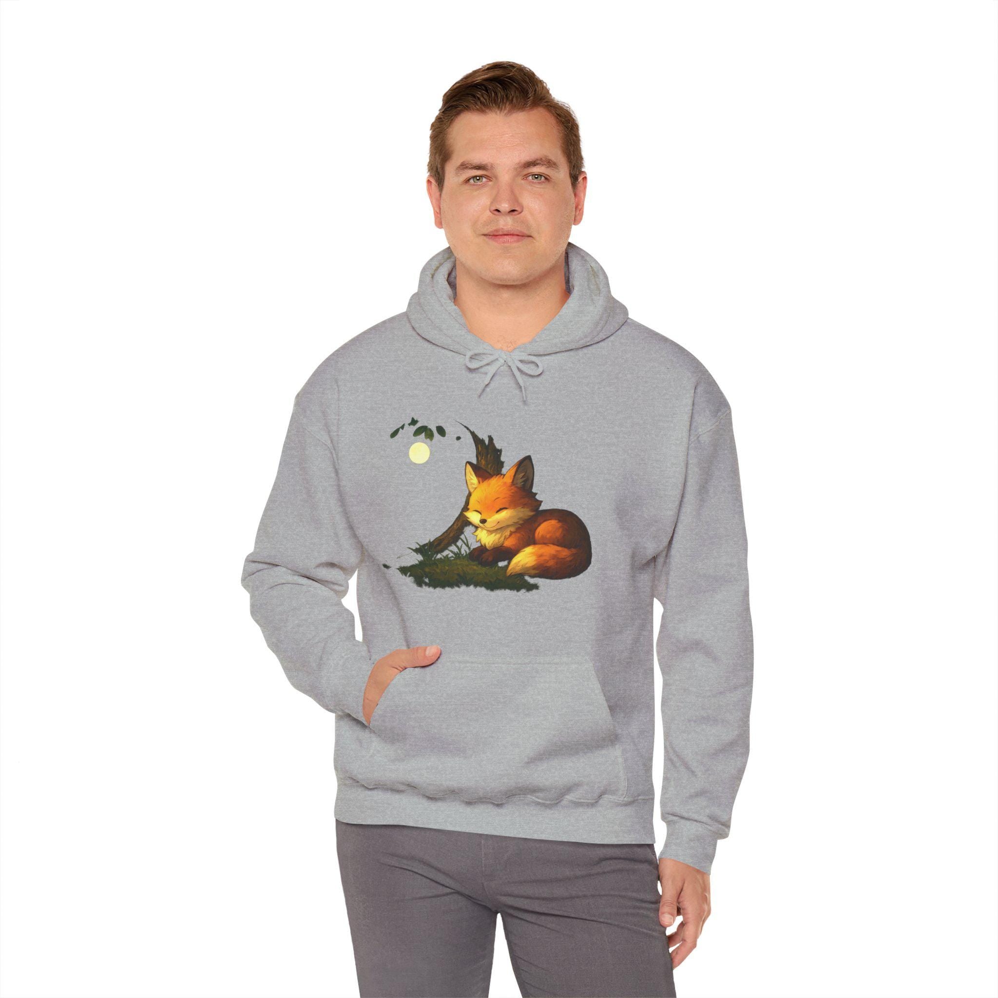 Cozy Fox Hoodie Winter Sweatshirt Warm Woodland Animal Pullover Gift for Nature Lovers and Anime Fans