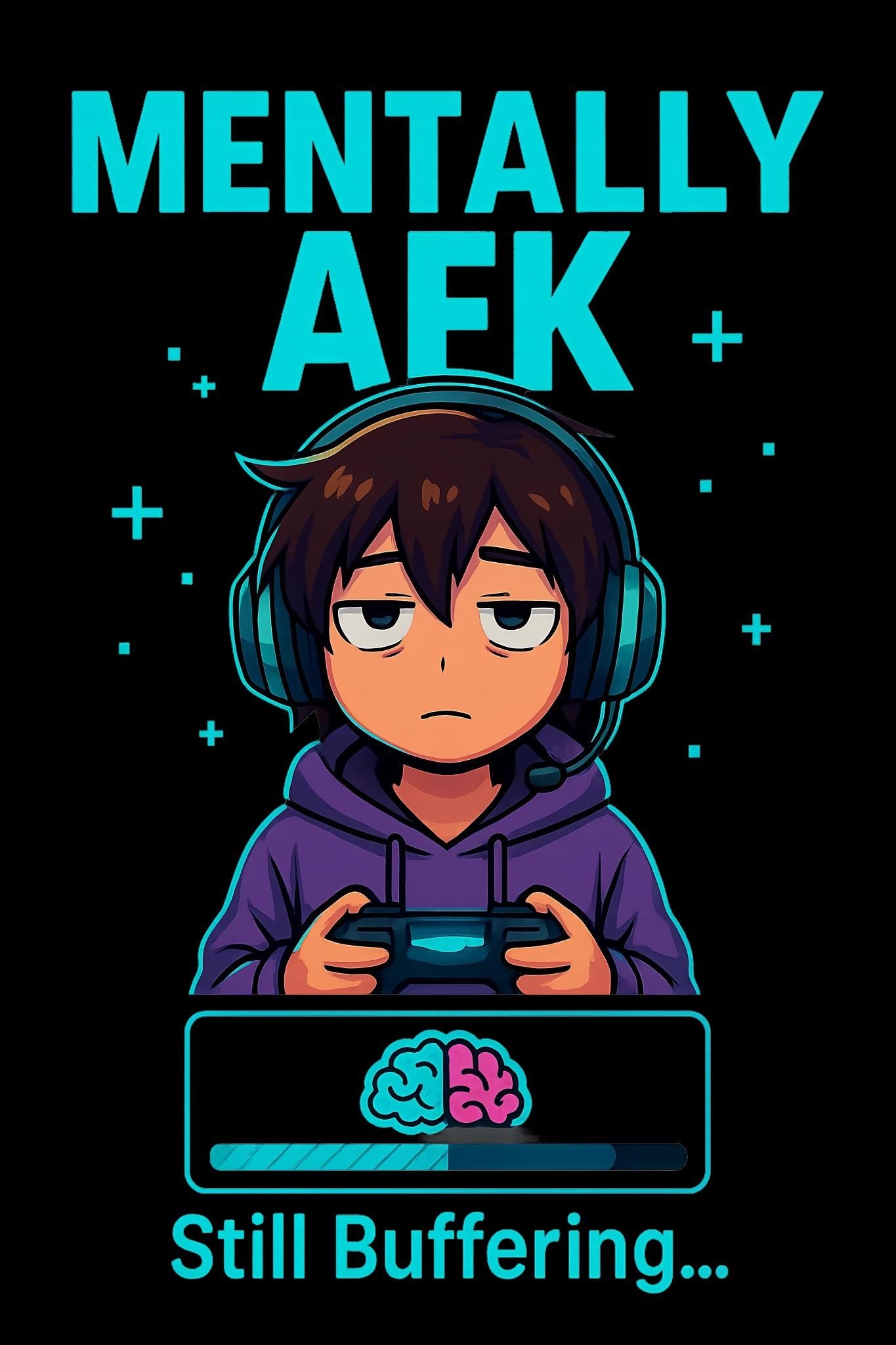 Mentally AFK Gamer Tote Bag Funny Anime Gift for Gamers Still Buffering Gaming Humor Lightweight Shopping Bag