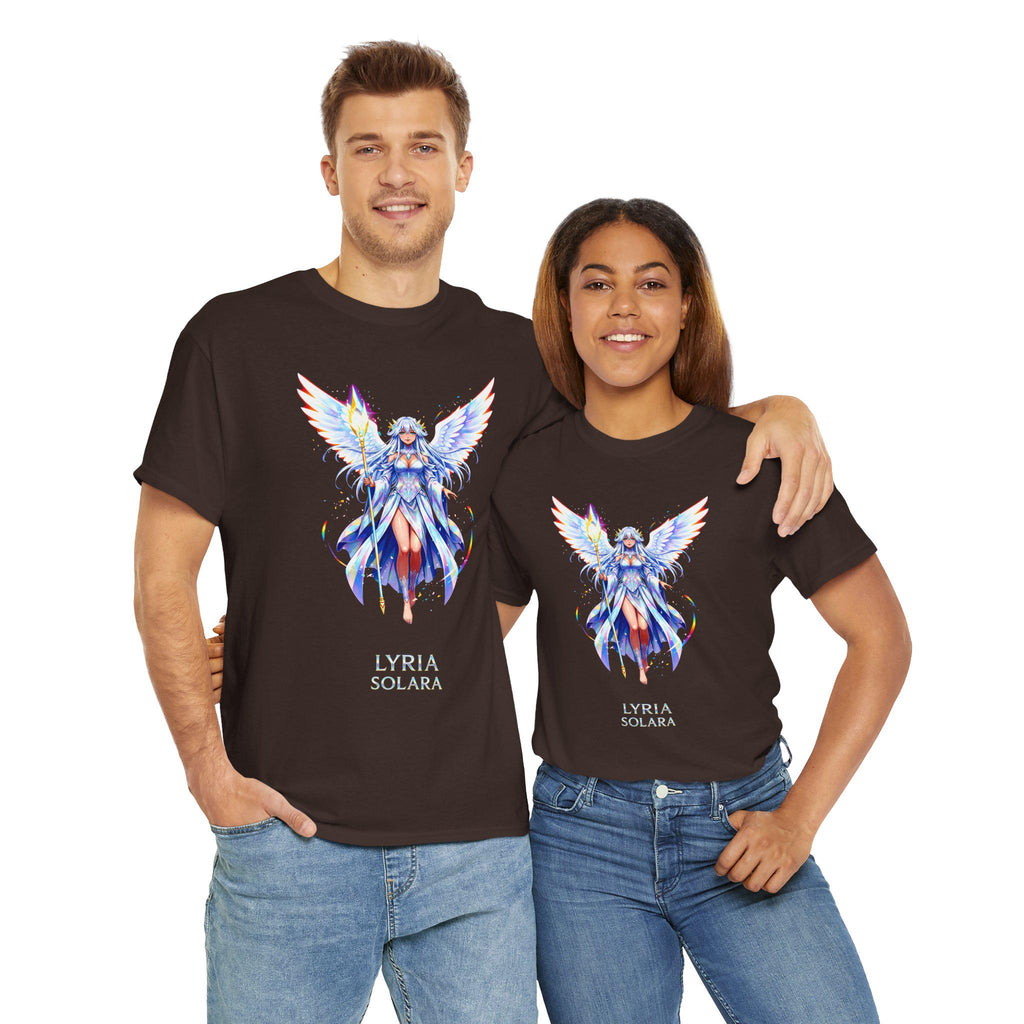 Anime Angel T-Shirt Lyria Solara Celestial Wings Shirt Magical Girl Gift for Anime Lovers and Fantasy Fans