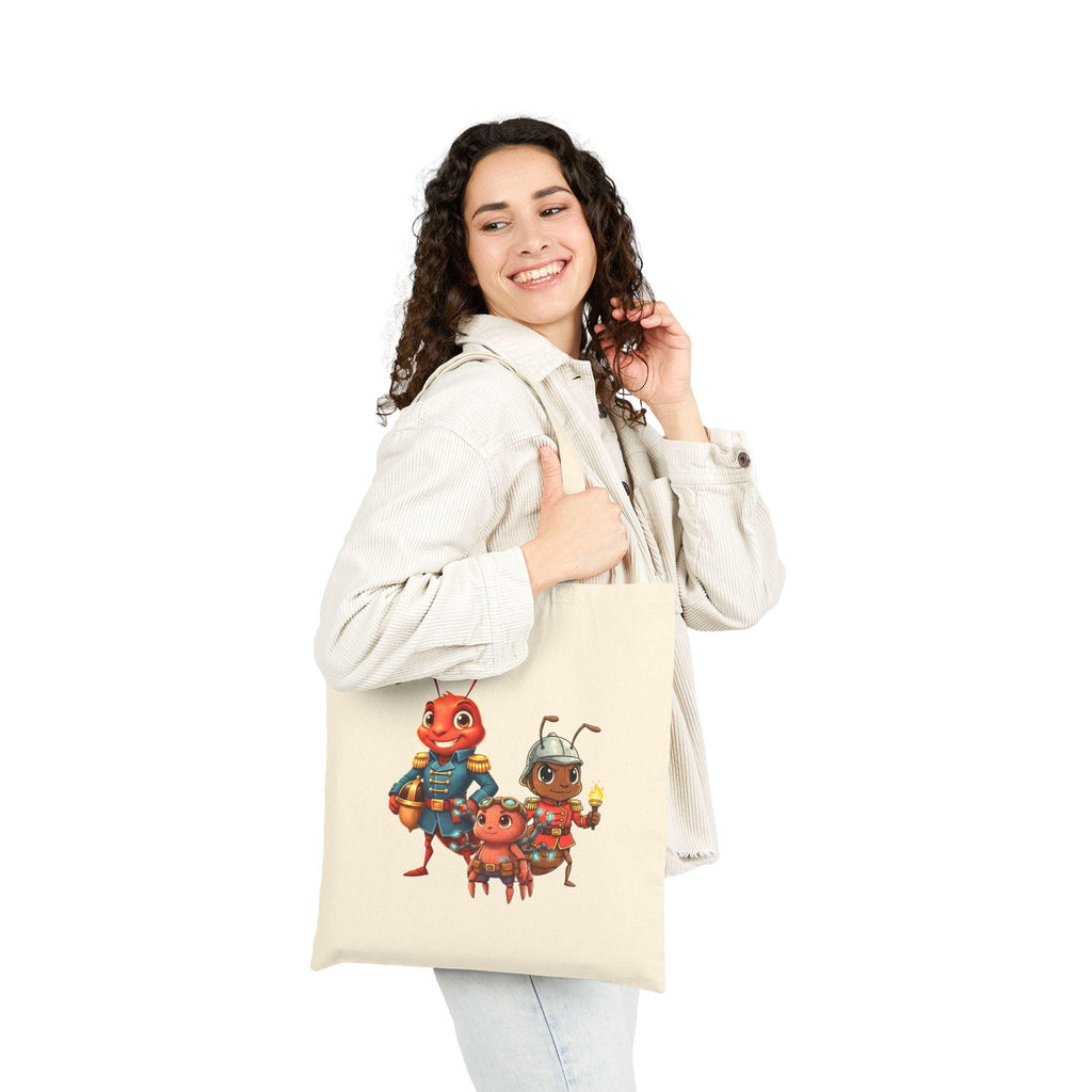 Bug Hero Crew Tote Bag Anime Style Cartoon Ant Characters Eco Canvas Book Bag Gift for Kids and Insect Lovers