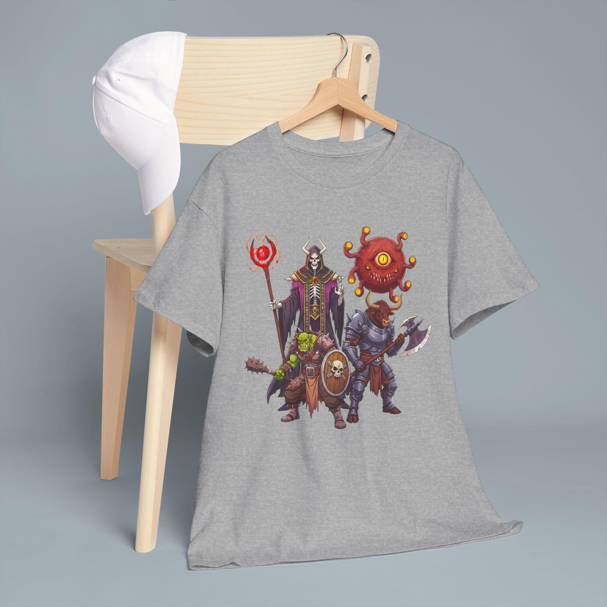 Lich Orc Beholder Minotaur T-Shirt Fantasy RPG Villain Squad Anime Gamer Gift