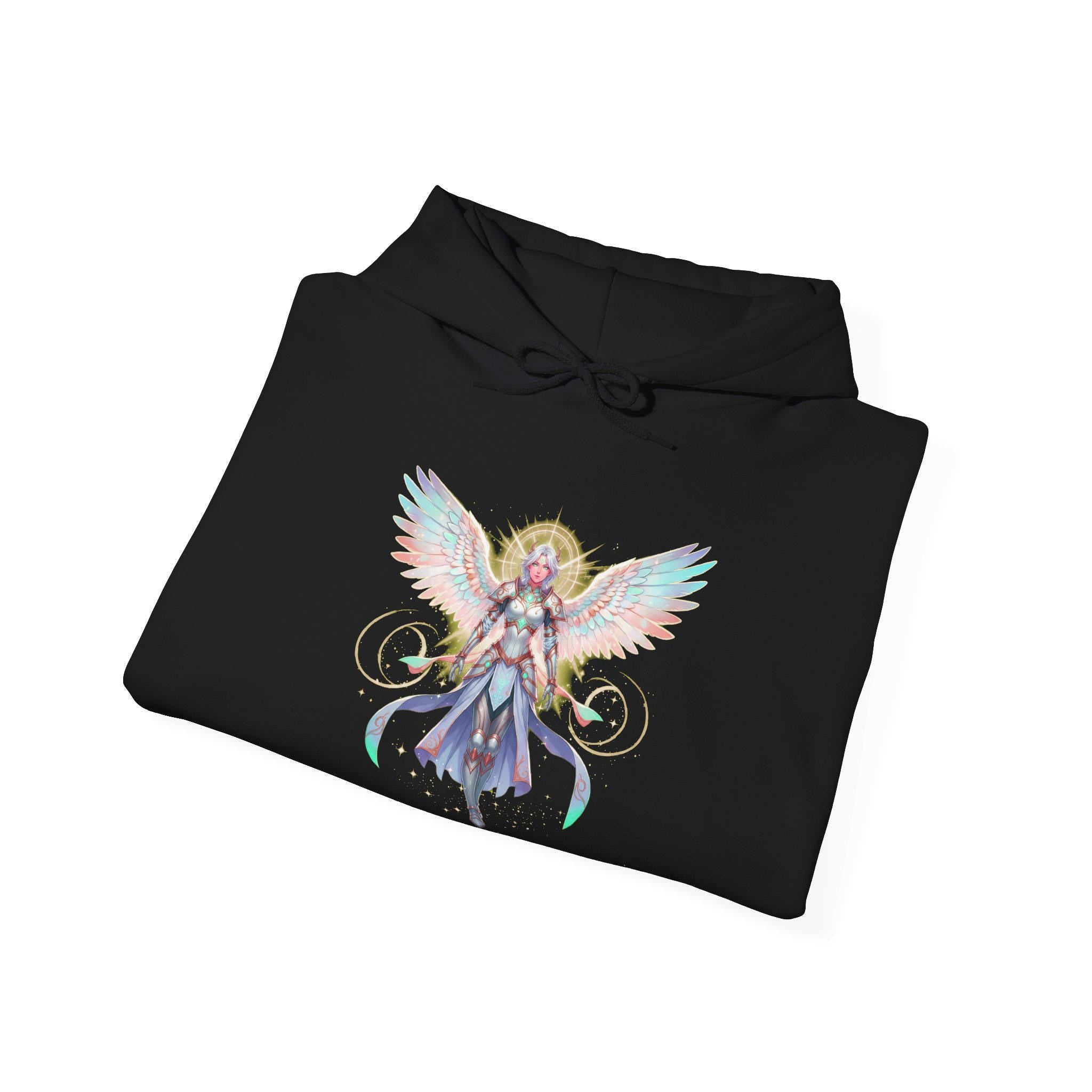 Angel Anime Hoodie Elyndra Caelum Pastel Wings Sweatshirt Gift for Anime Lovers and Fantasy Fans
