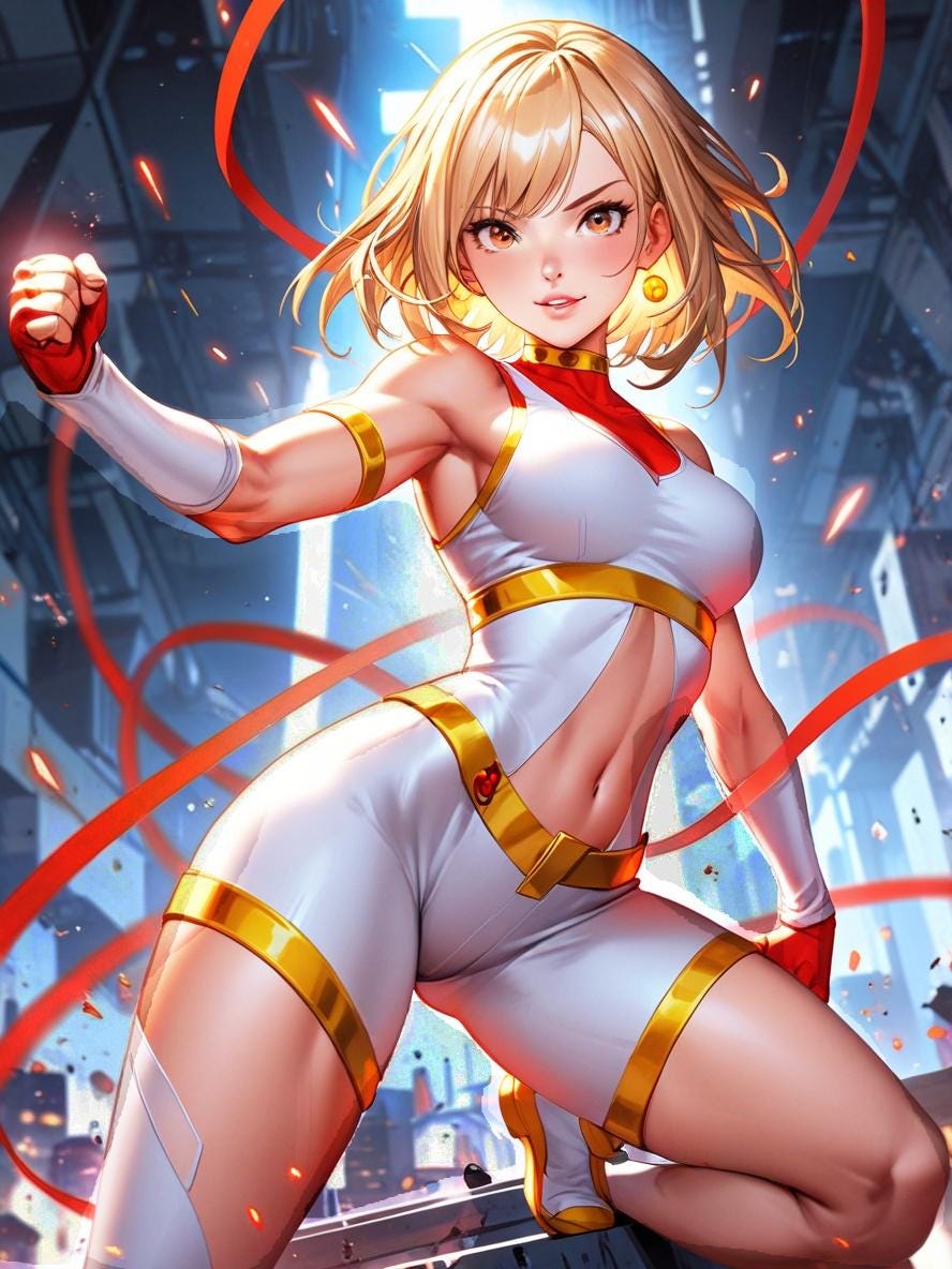 Anime Heroine Blanket Blonde Superhero Girl Throw White Gold Suit Sherpa Blanket Gift for Anime Fans and Collectors