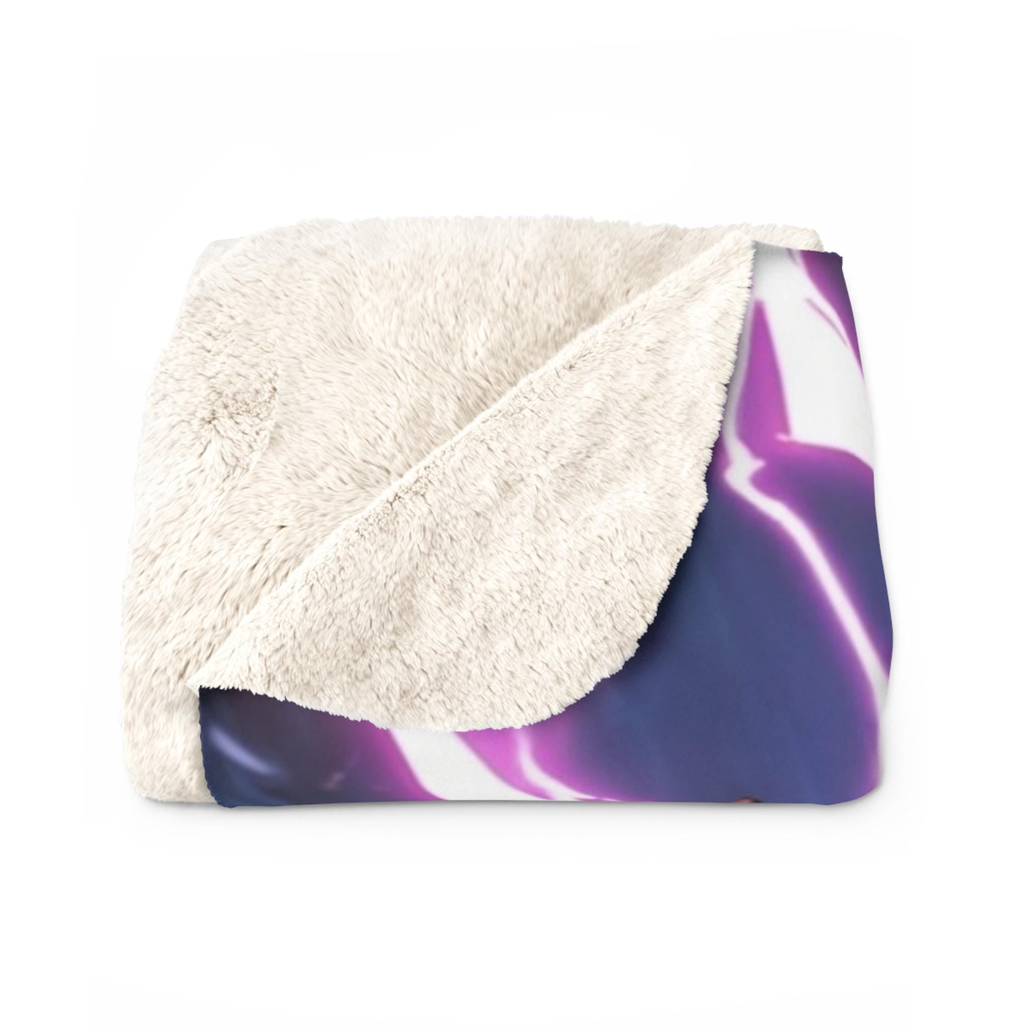 Electric Anime Hero Blanket Purple Lightning Sherpa Throw Gift for Gamers Superhero Anime Fans Boys Room Decor