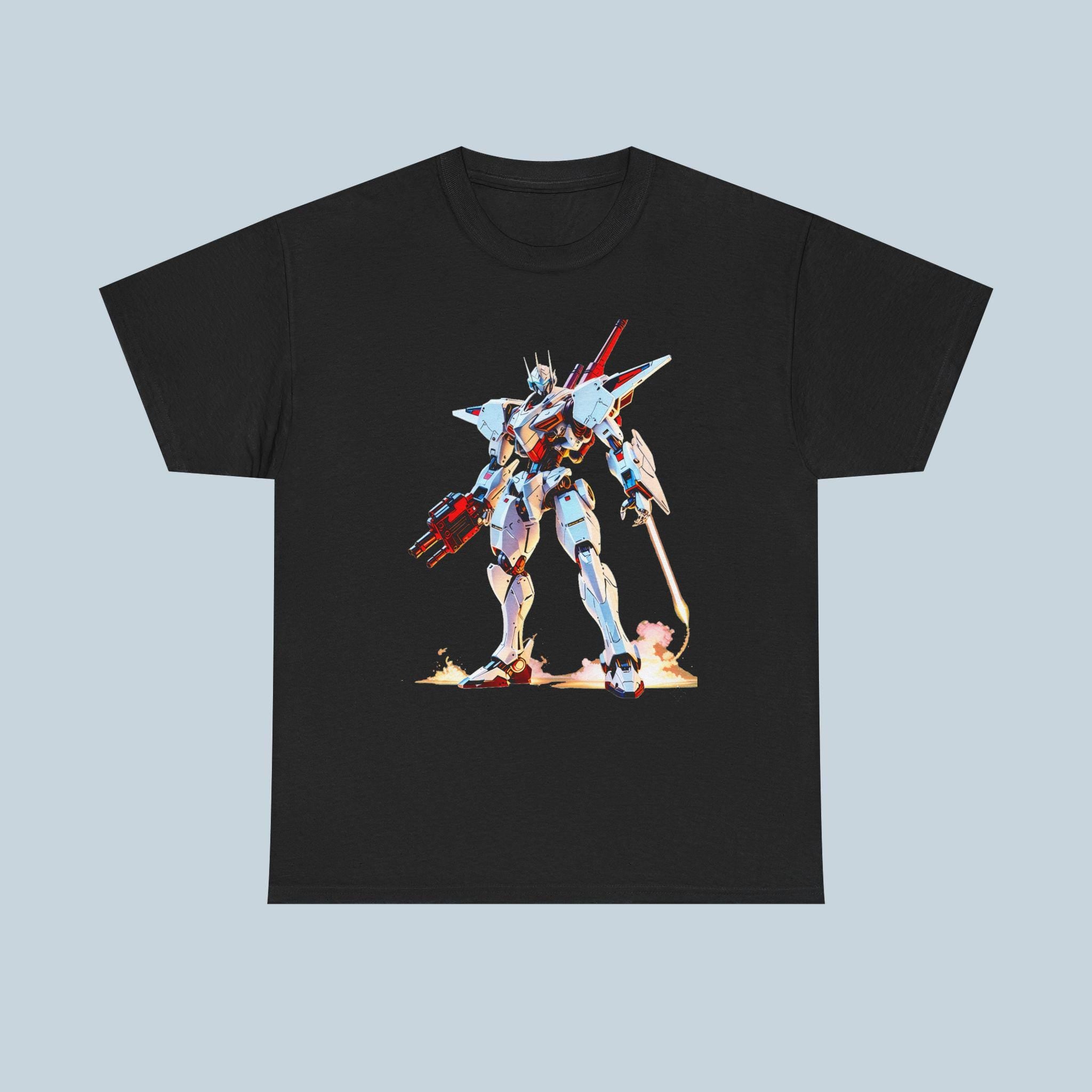 Retro 90s Mech Anime T Shirt Classic Robot Warrior Tee Vintage Mecha Graphic Gift for Anime Fans and Gamers