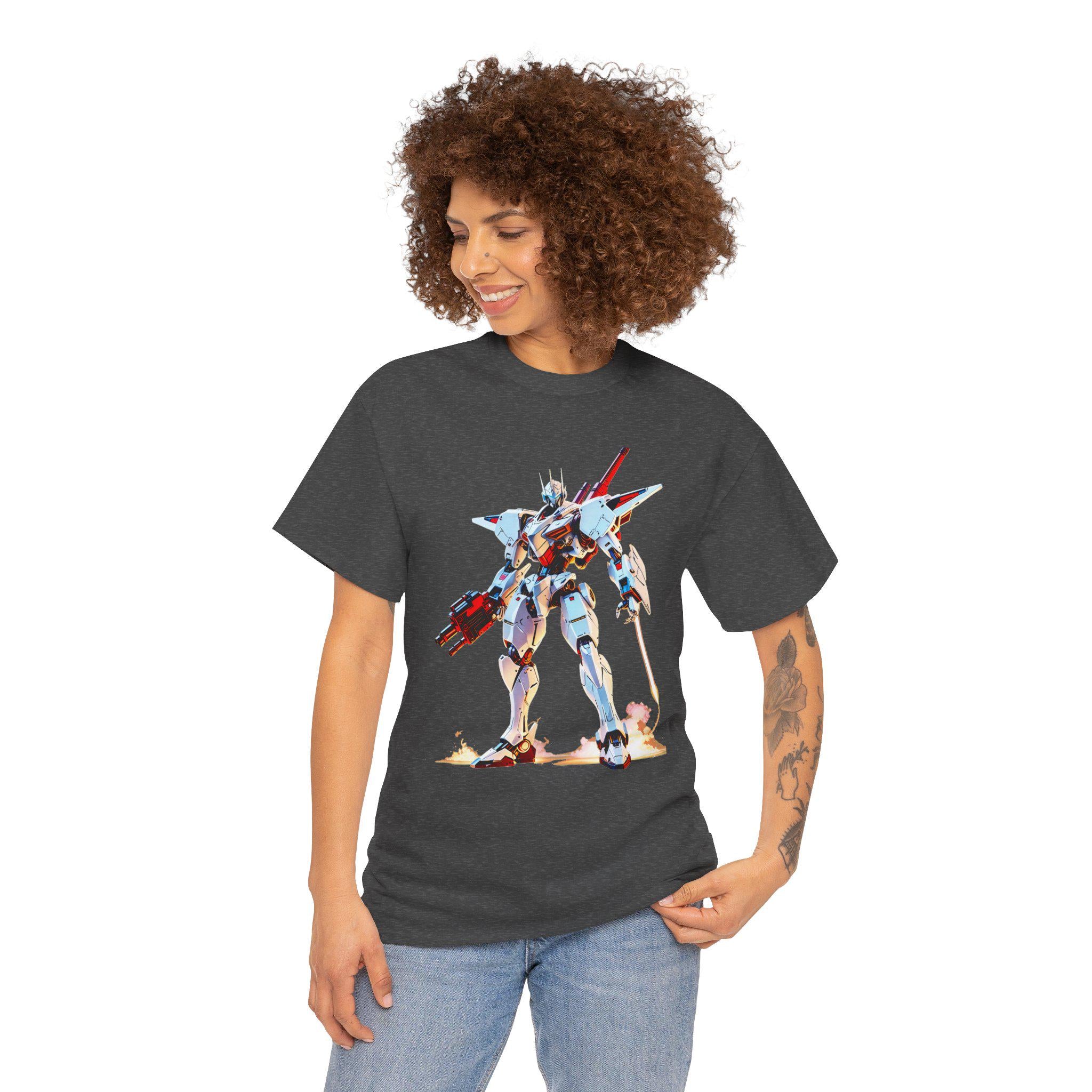 Retro 90s Mech Anime T Shirt Classic Robot Warrior Tee Vintage Mecha Graphic Gift for Anime Fans and Gamers