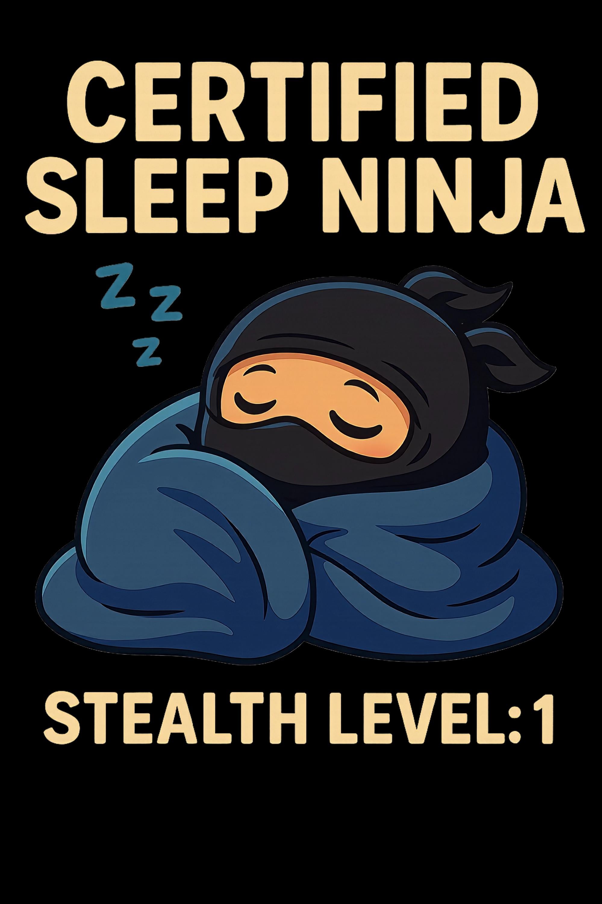 Certified Sleep Ninja Tote Bag Funny Cozy Gift for Nap Lovers Lazy Day Humor Cotton Canvas Bag