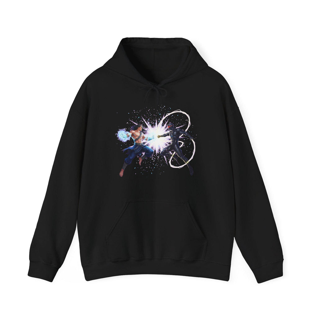 Anime Battle Hoodie Power Clash Energy Blast Streetwear Gift for Gamers and Anime Fans