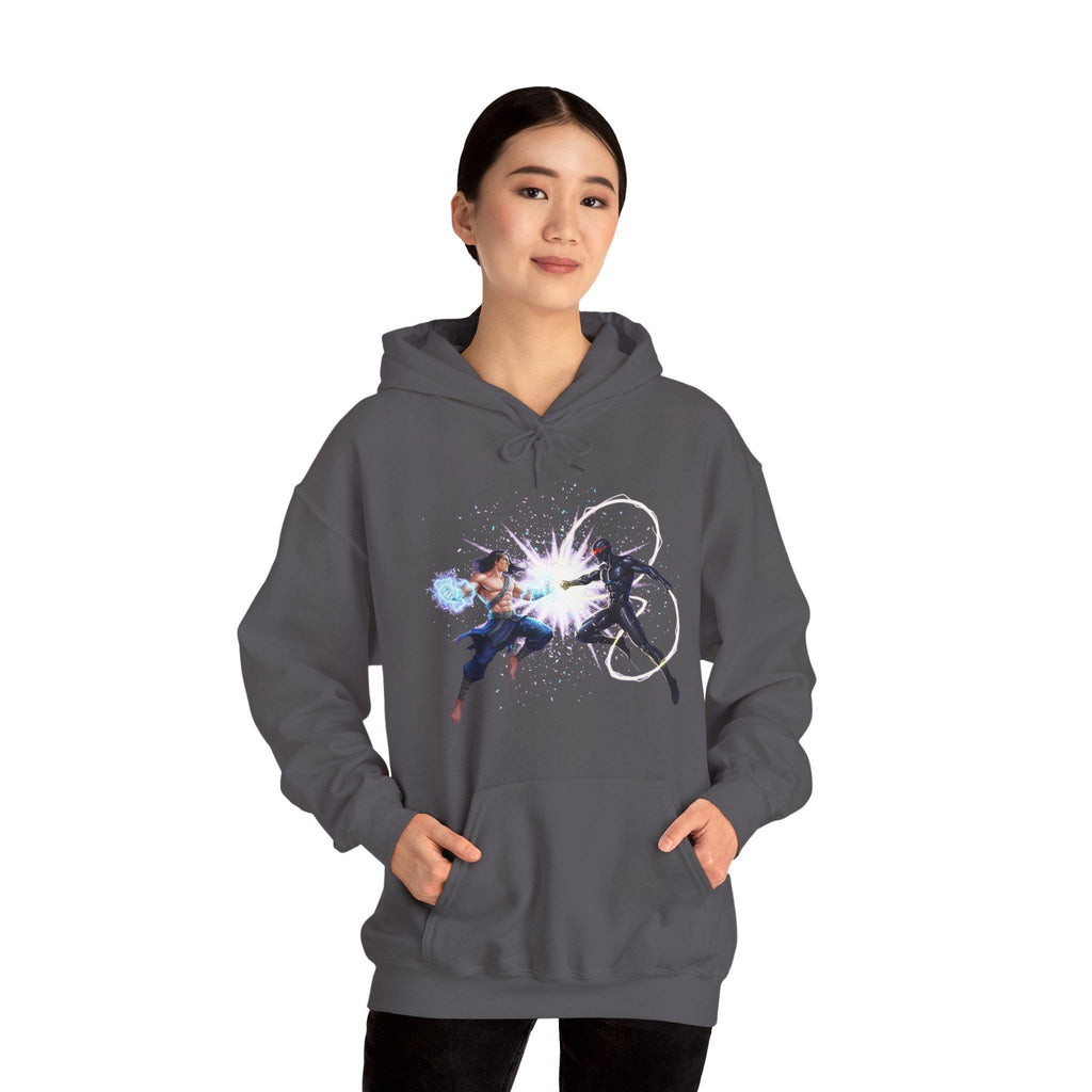 Anime Battle Hoodie Power Clash Energy Blast Streetwear Gift for Gamers and Anime Fans