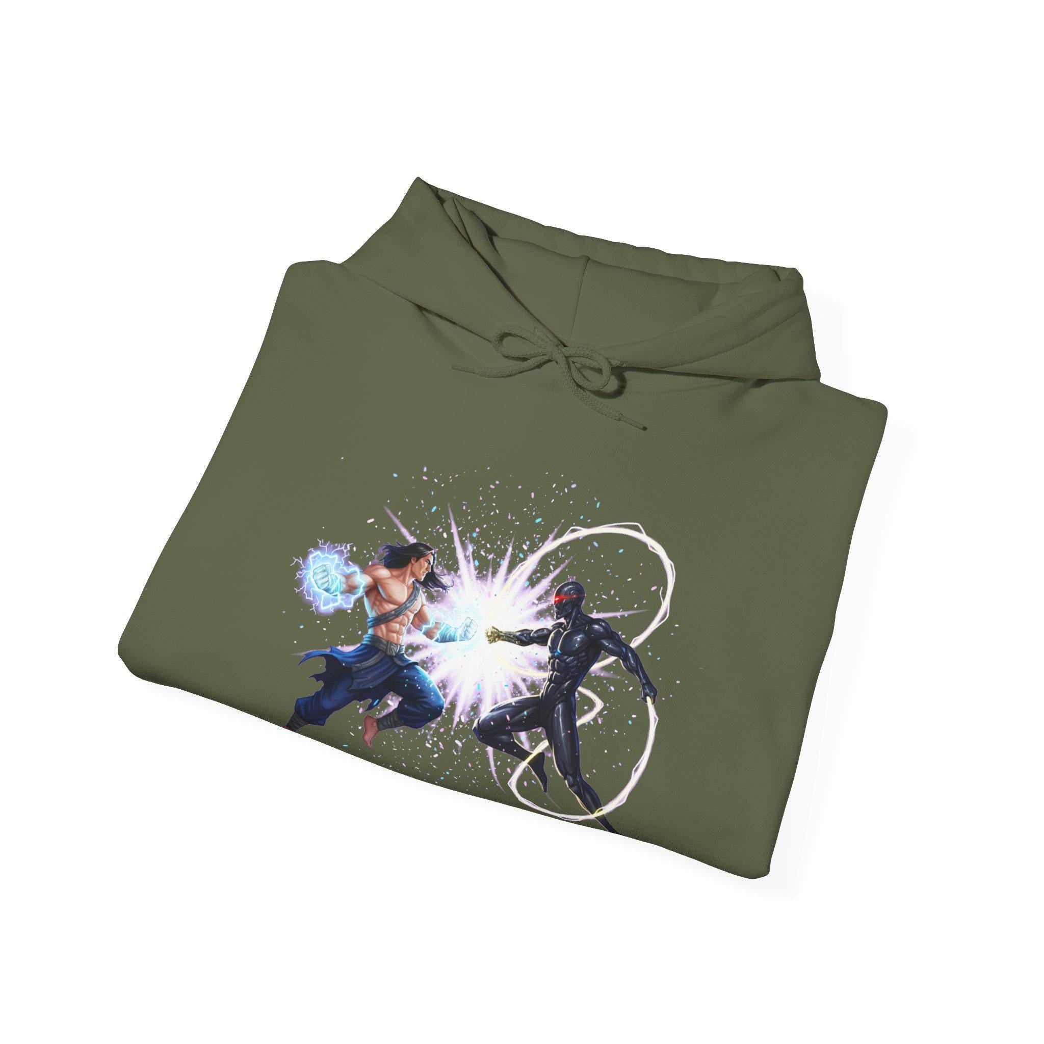 Anime Battle Hoodie Power Clash Energy Blast Streetwear Gift for Gamers and Anime Fans