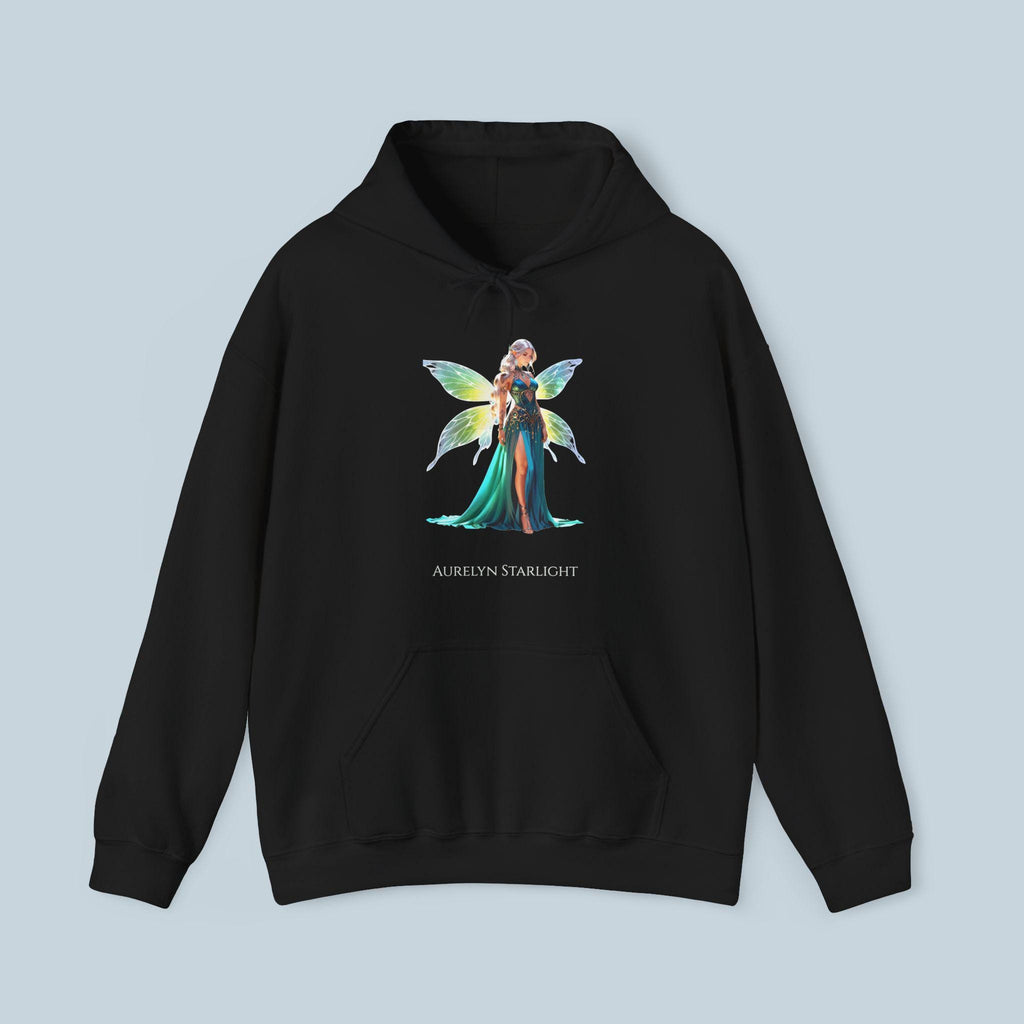 Aurelyn Starlight Hoodie Anime Fairy Hoodie Fantasy Glow Wings Pullover Magical Forest Queen Gift for Anime Fans and Gamers