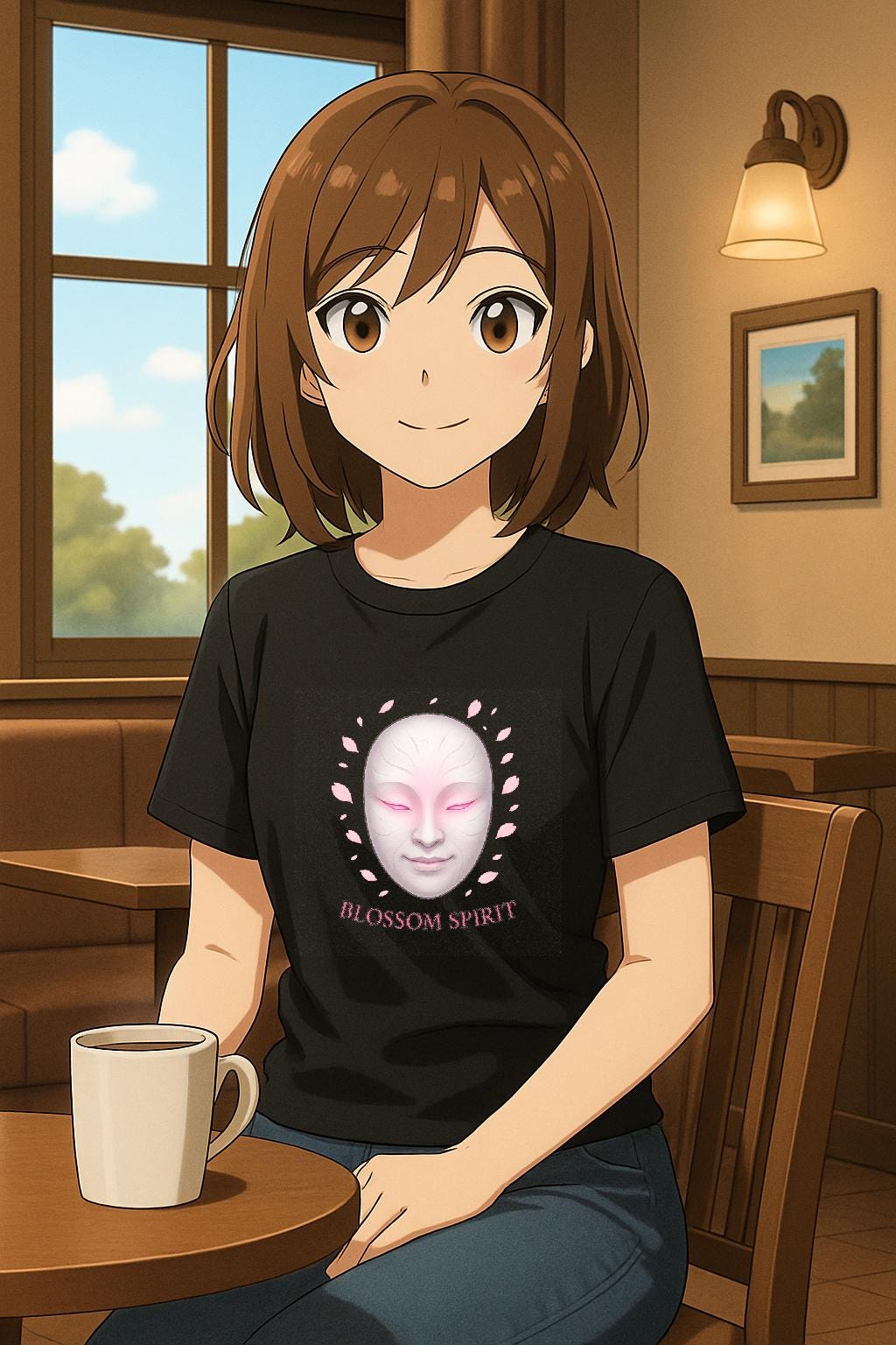 Blossom Spirit Anime Hoodie Cherry Blossom Mask Aesthetic Japanese Streetwear Pullover Hoodie Gift for Anime Fans and Dreamers