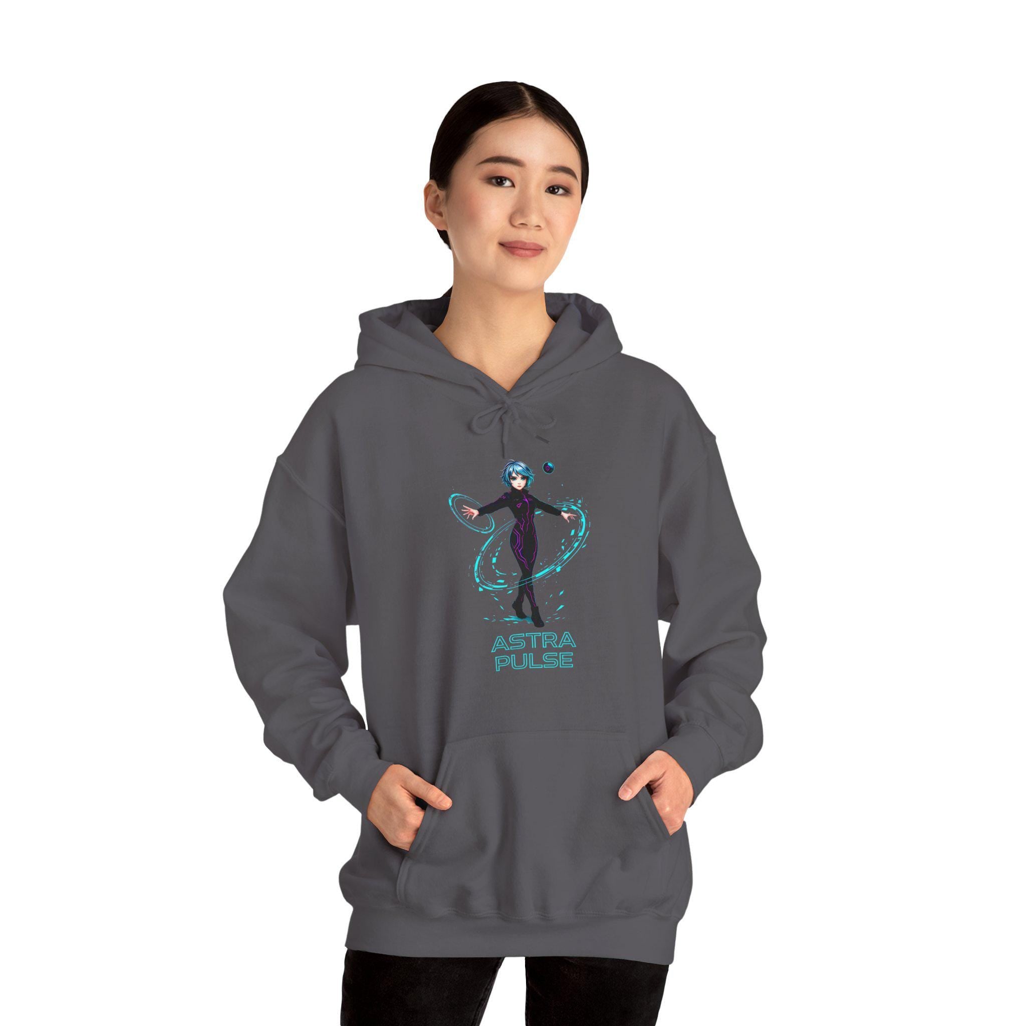Cyberpunk Anime Hoodie Astra Pulse Techwear Gamer Girl Spacecore Gift for Anime Fans and Sci-Fi Lovers