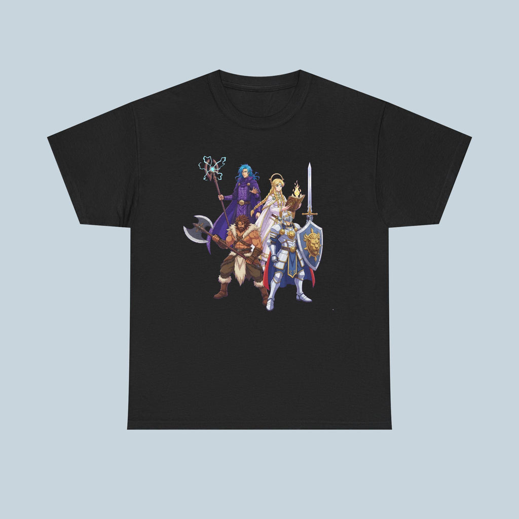Paladin Cleric Mage Barbarian T-Shirt Fantasy RPG Party Anime Gamer Gift for D&D Fans and Dungeon Masters