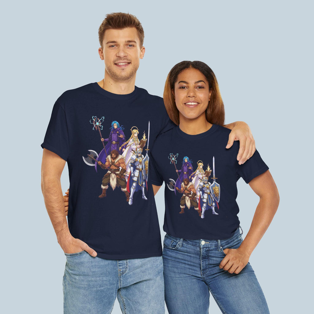 Paladin Cleric Mage Barbarian T-Shirt Fantasy RPG Party Anime Gamer Gift for D&D Fans and Dungeon Masters
