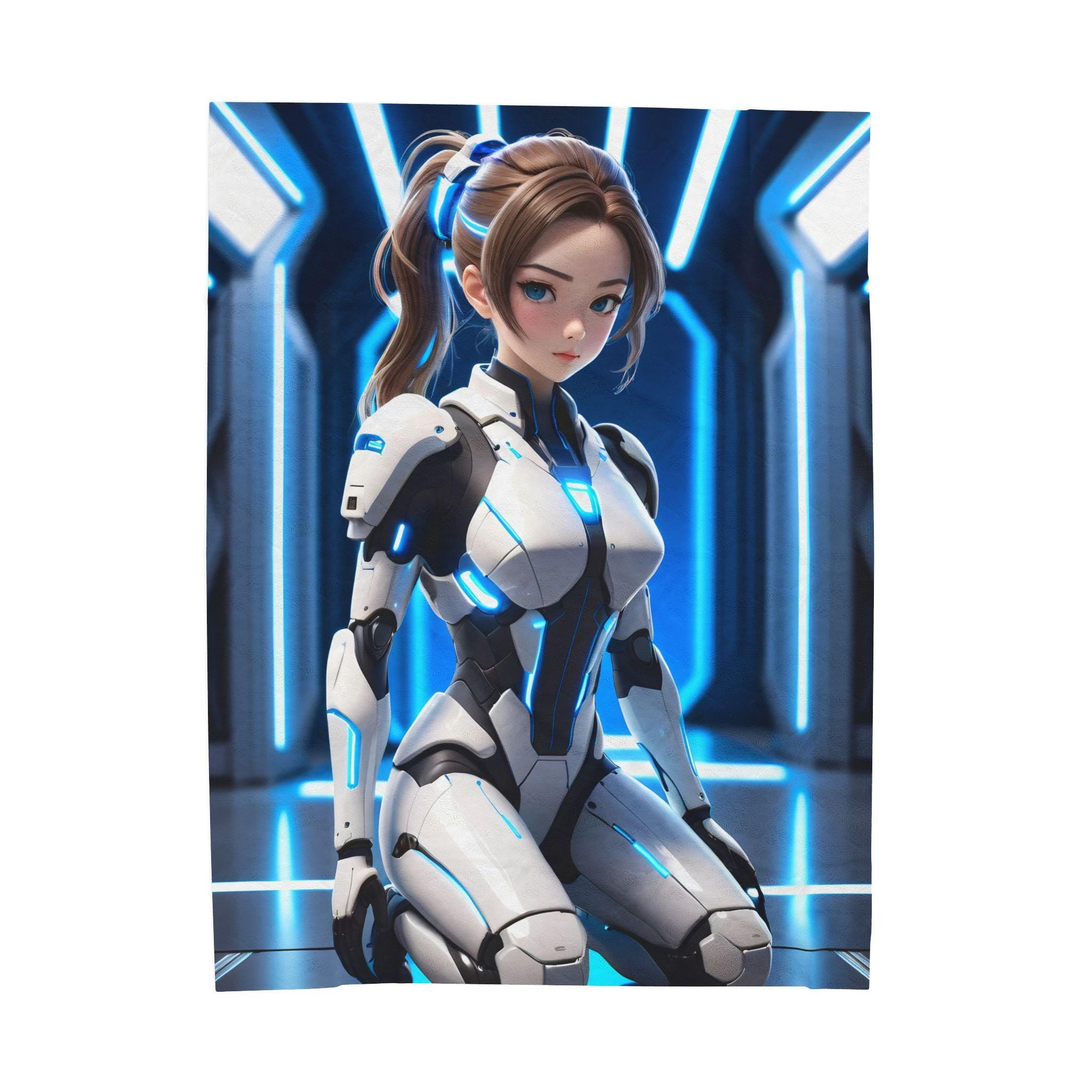 Cosmic Velveteen Plush Blanket, Cozy Throw Blanket, Sci-Fi Decor, Gifts for Her, Futuristic Bedroom Decor, Plush Blanket